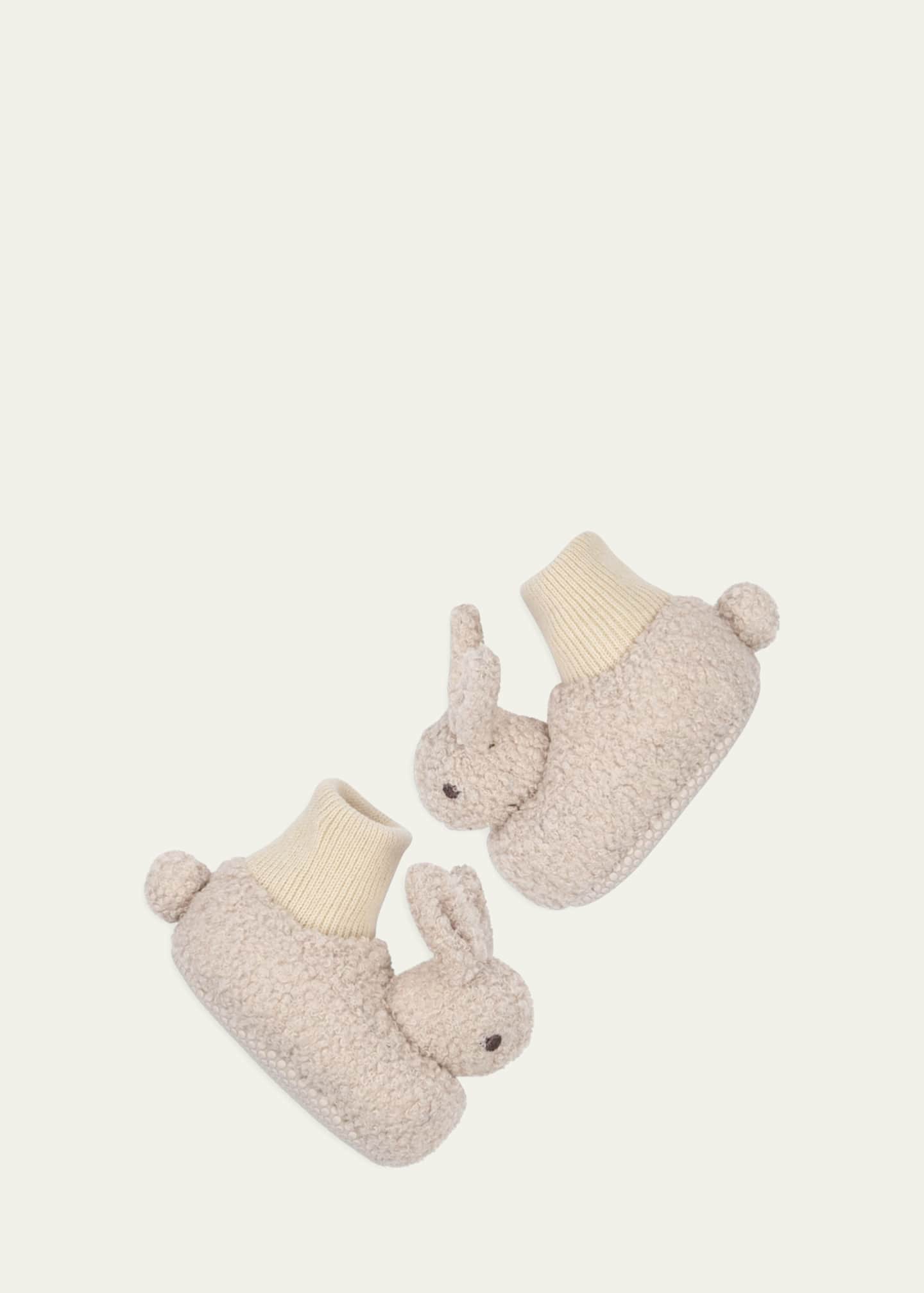 Konges Slojd Girl's Fuzzy Bunny Footies, Babies Image 2 of 2