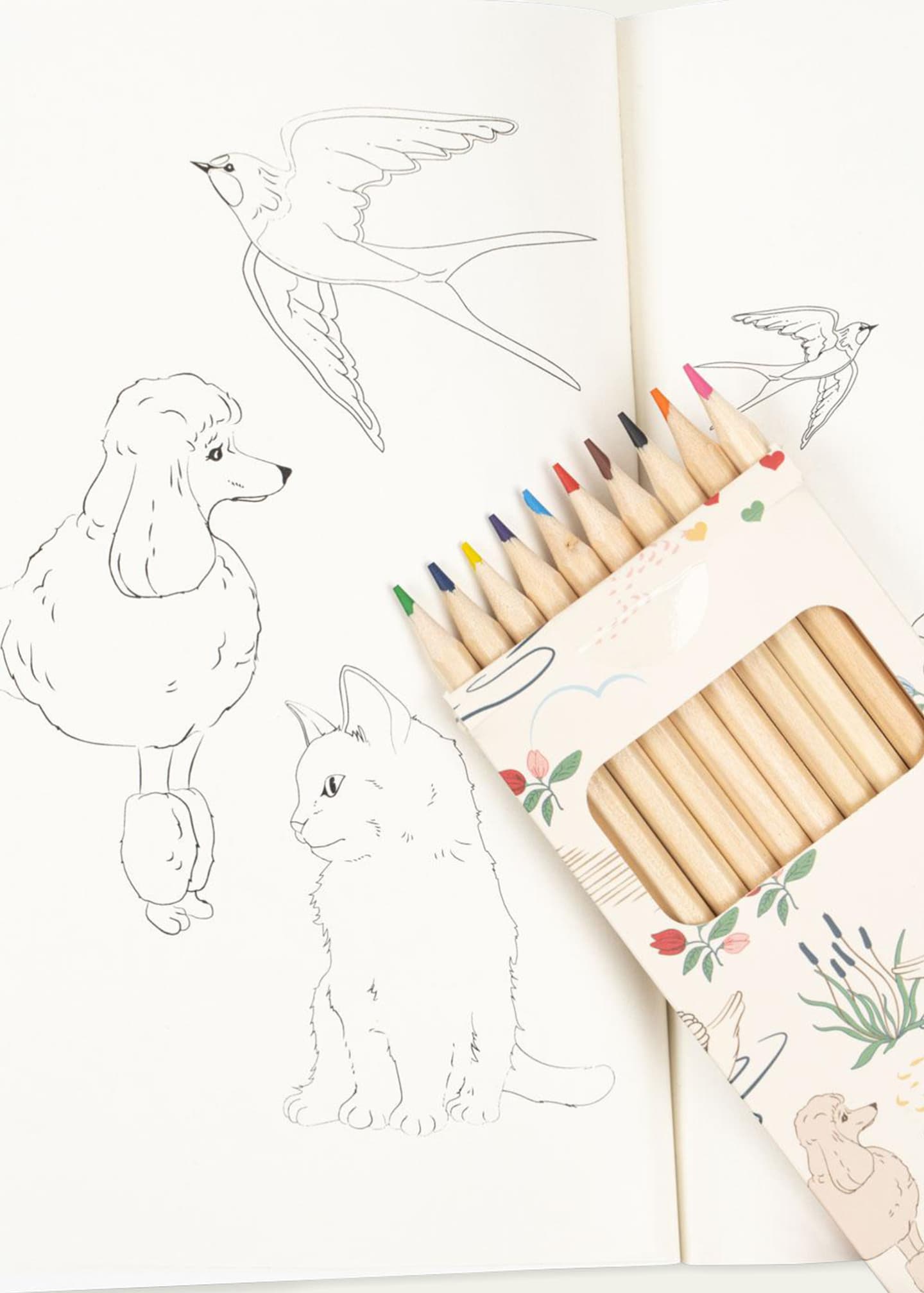 Konges Slojd Kid's Coloring Book and Colored Pencil Set Image 3 of 4