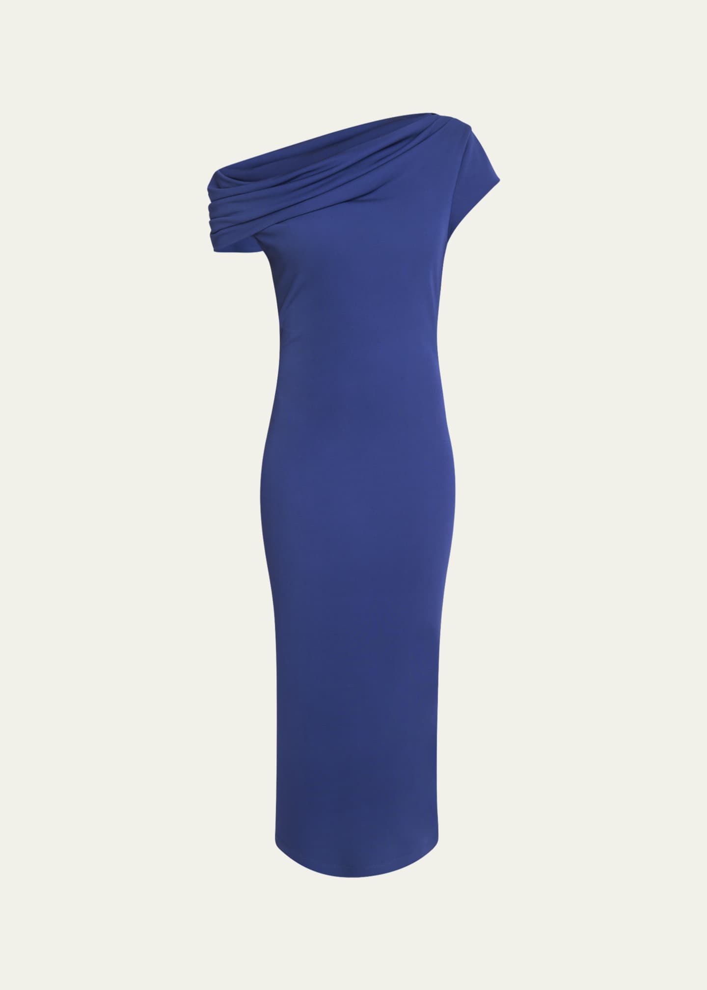 Givenchy Draped Off-The-Shoulder Sheath Midi Dress Image 1 of 5