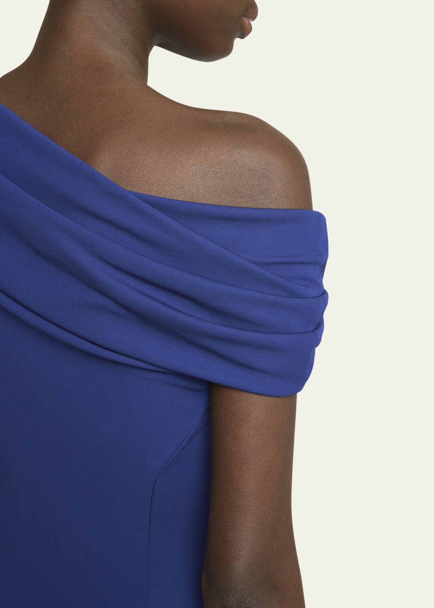 Givenchy Draped Off-The-Shoulder Sheath Midi Dress Image 5 of 5