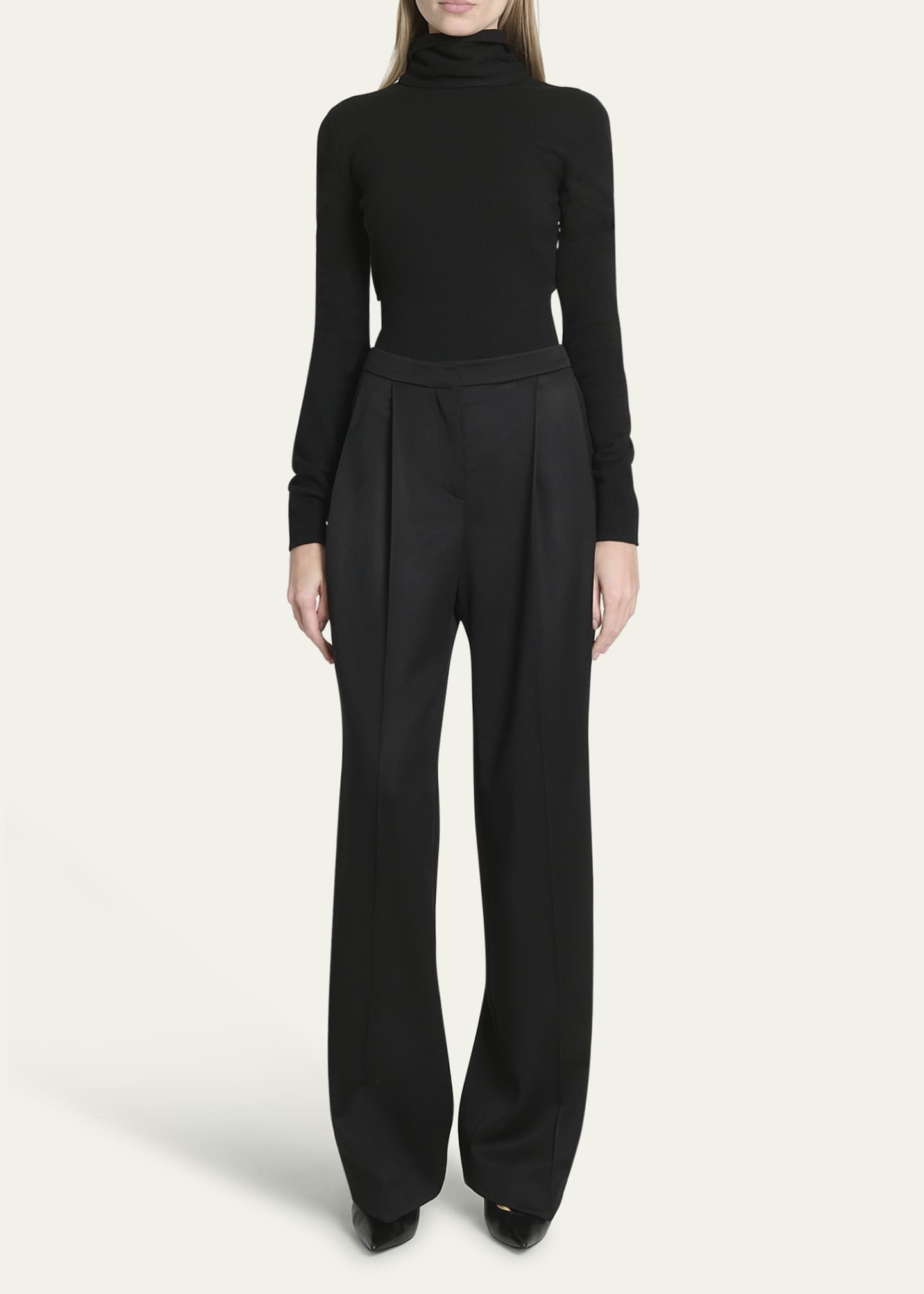 Givenchy Wool Satin Straight-Leg Trousers Image 2 of 5