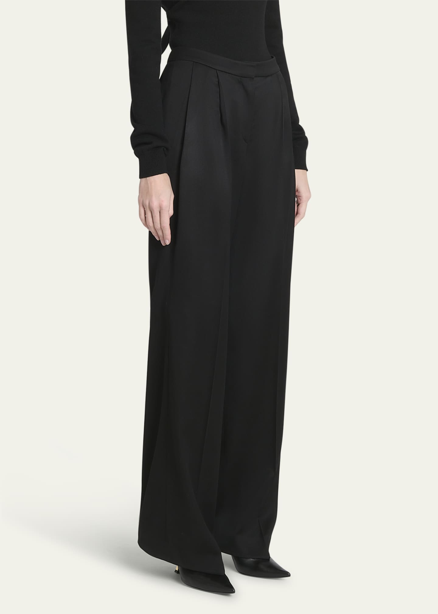 Givenchy Wool Satin Straight-Leg Trousers Image 4 of 5