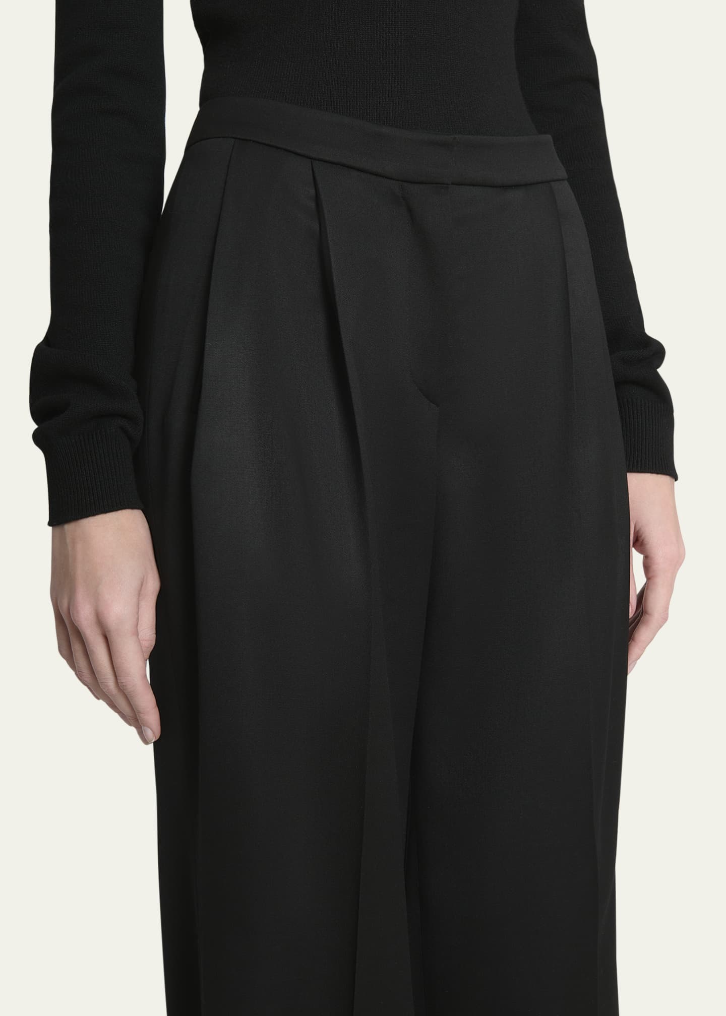 Givenchy Wool Satin Straight-Leg Trousers Image 5 of 5