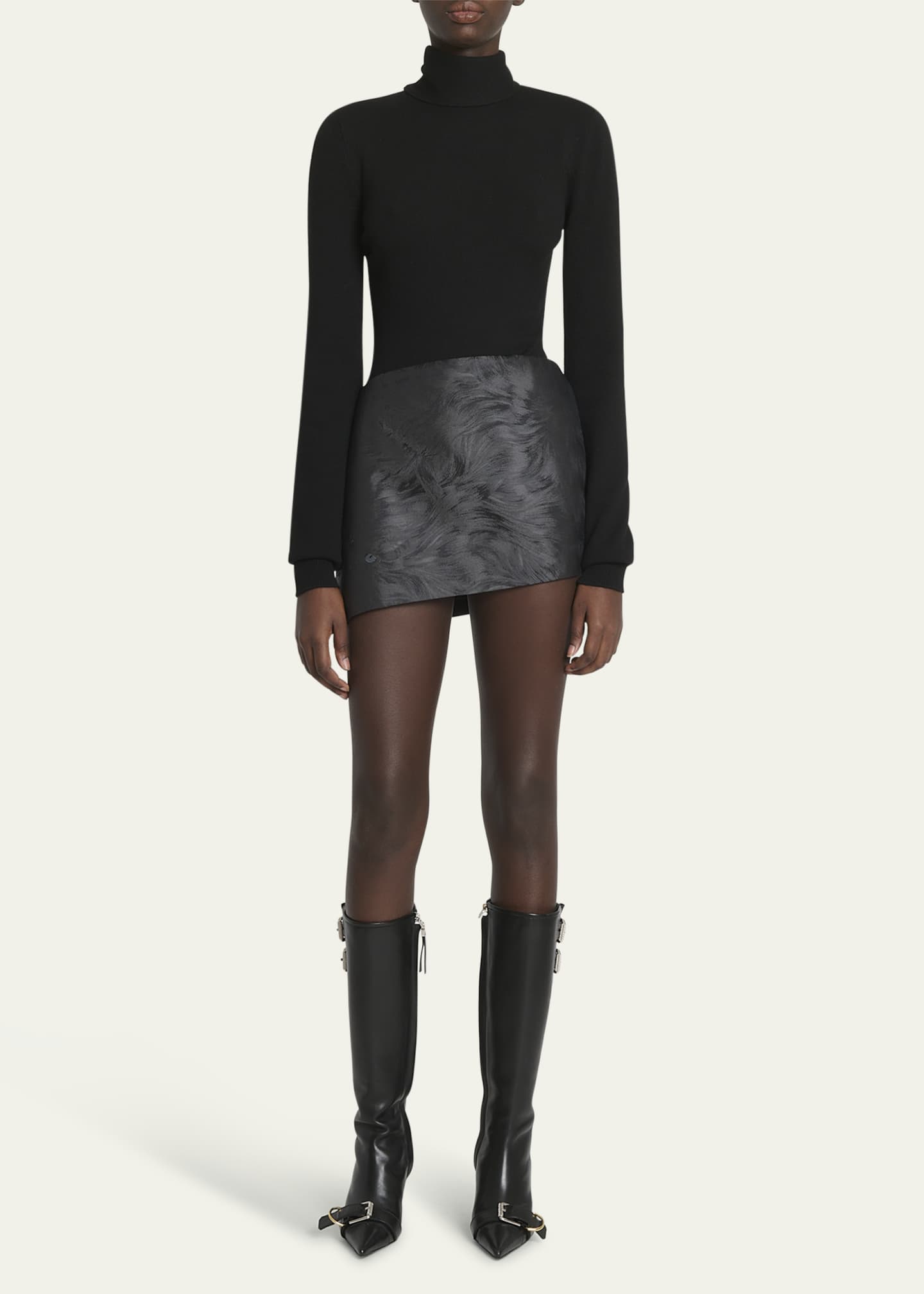 Givenchy Cat Mini Asymmetric Skirt - Bergdorf Goodman