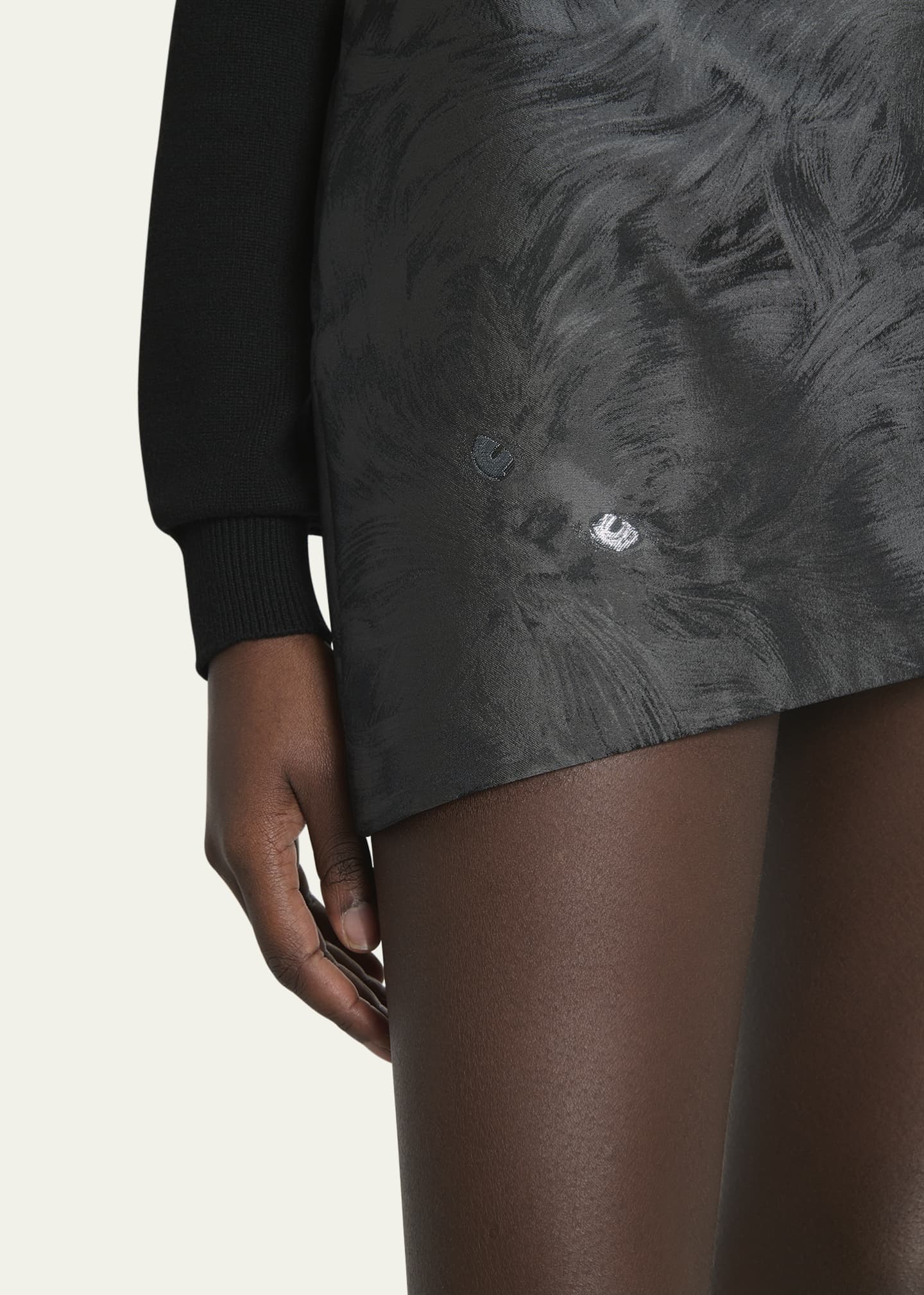 スカート GIVENCHY Charcoal Wool Mini Skirt Givenchy ruffle-detail Mini Skirt | Brown | FARFETCH