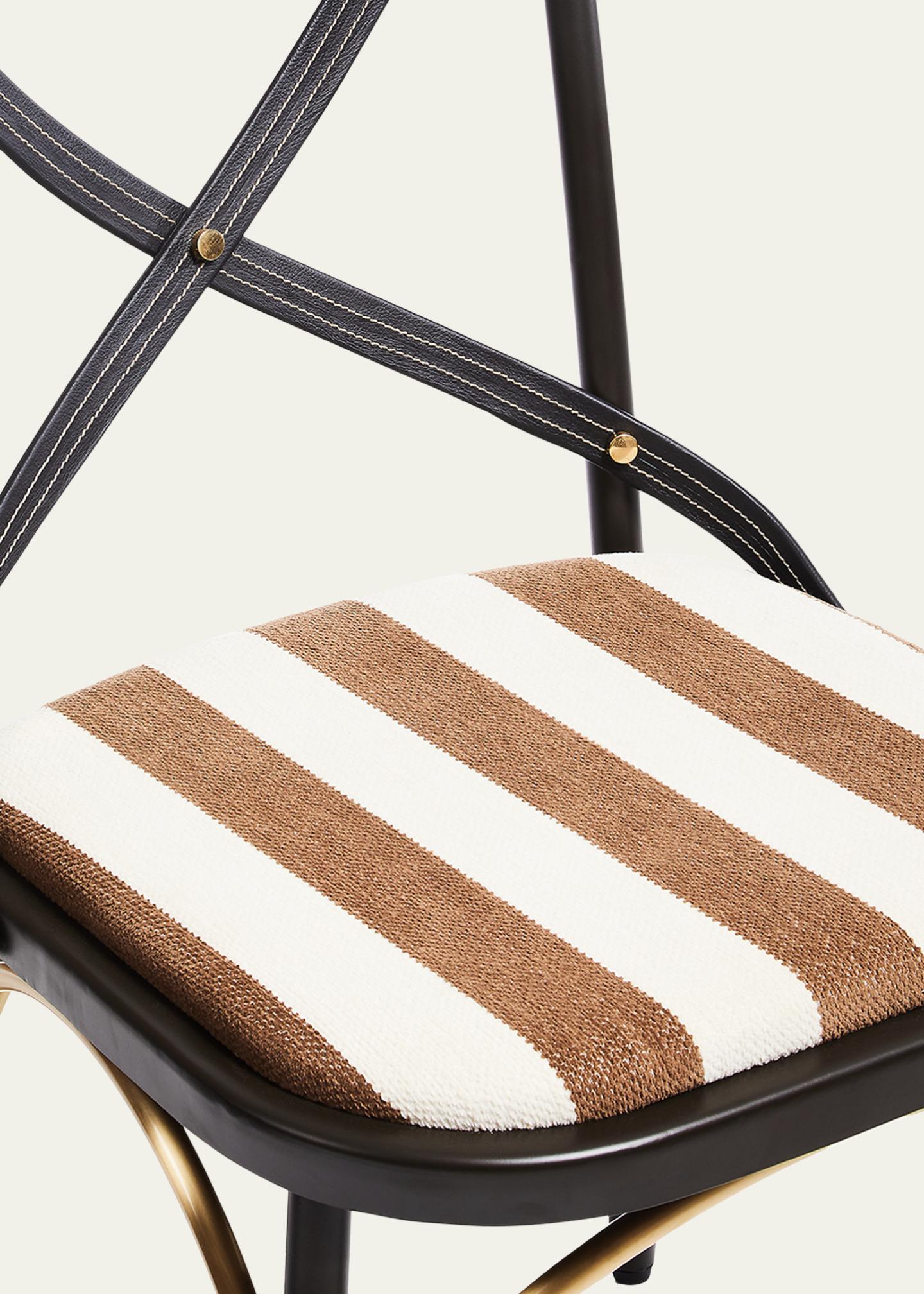 MacKenzie-Childs Flatiron Brown Stripe Dining Chair - Bergdorf Goodman