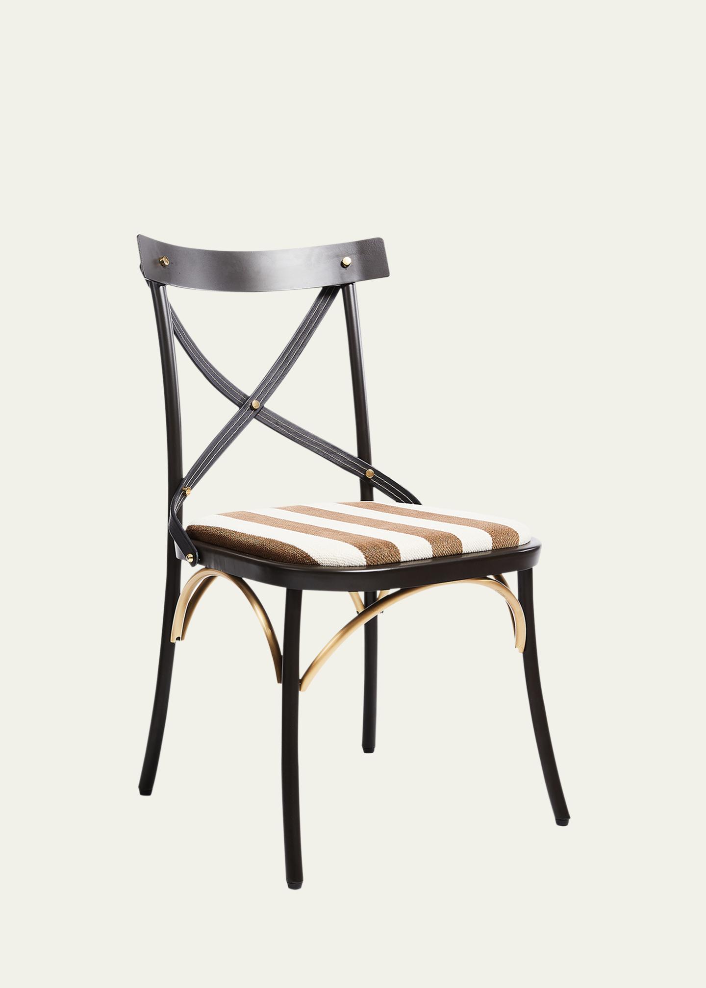 MacKenzie-Childs Flatiron Brown Stripe Dining Chair - Bergdorf Goodman