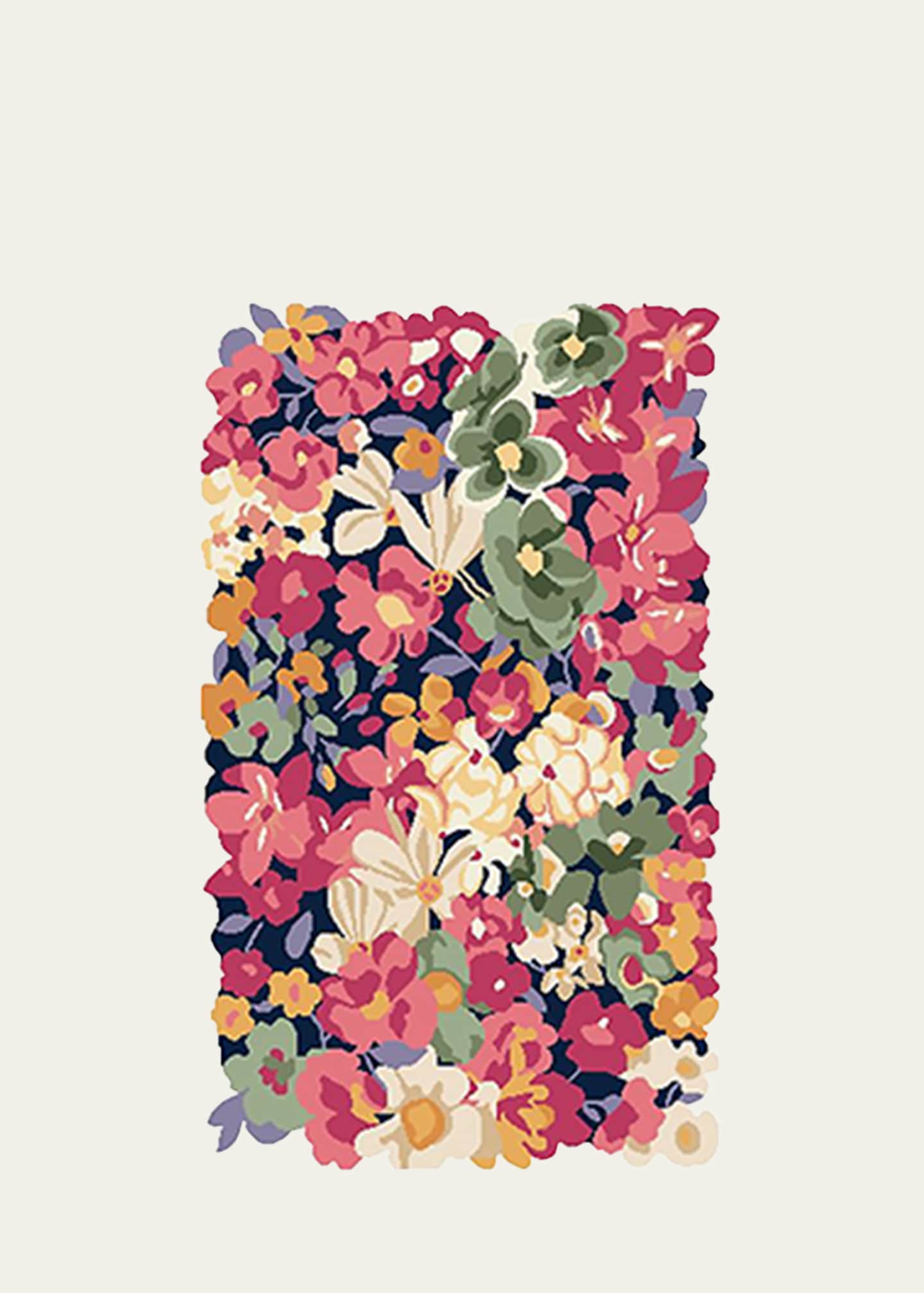 MacKenzie-Childs Laura's Flowers Rug, 2' x 4'