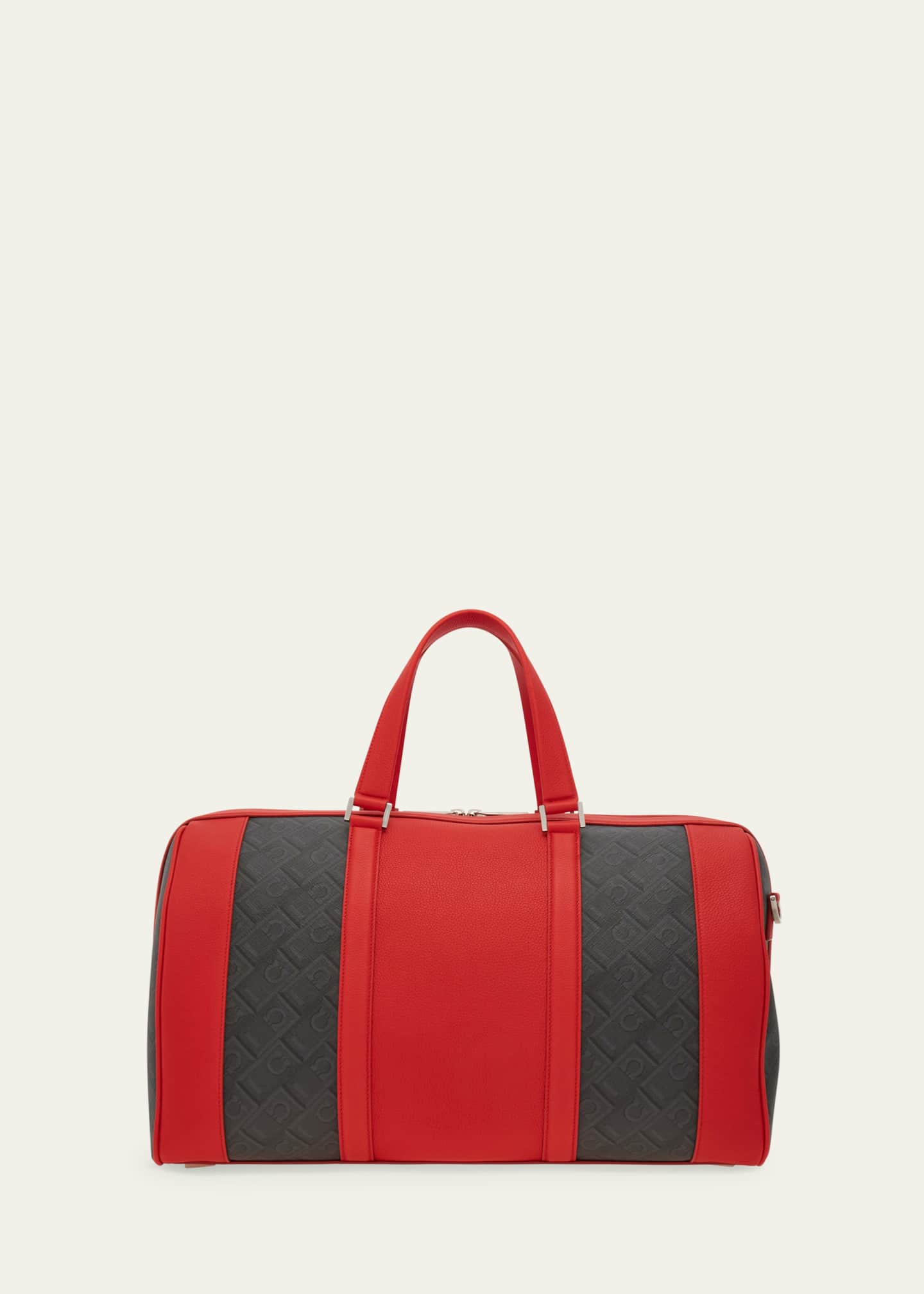 Ferragamo Men's Leather Monogram Duffel Bag Image 3 of 4