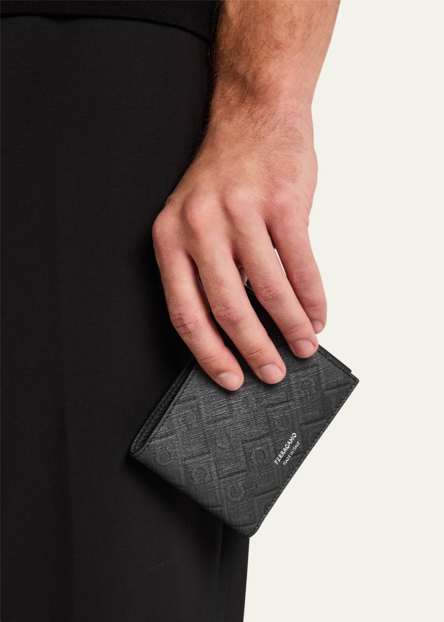 Ferragamo Men's Monogram Bifold Wallet Image 2 of 4