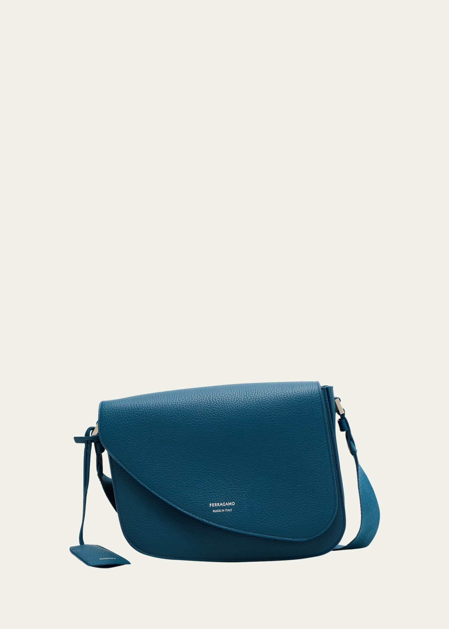 Ferragamo Men's Fiamma Leather Shoulder Bag Image 1 of 6
