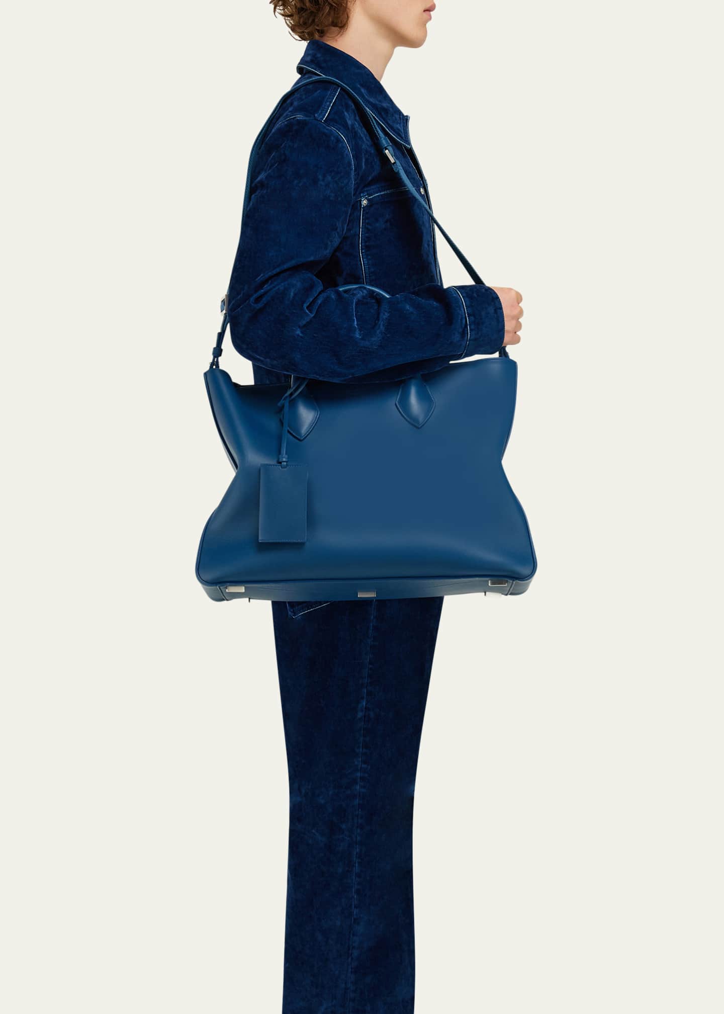 Ferragamo Men's Star Leather Tote Bag Image 2 of 5