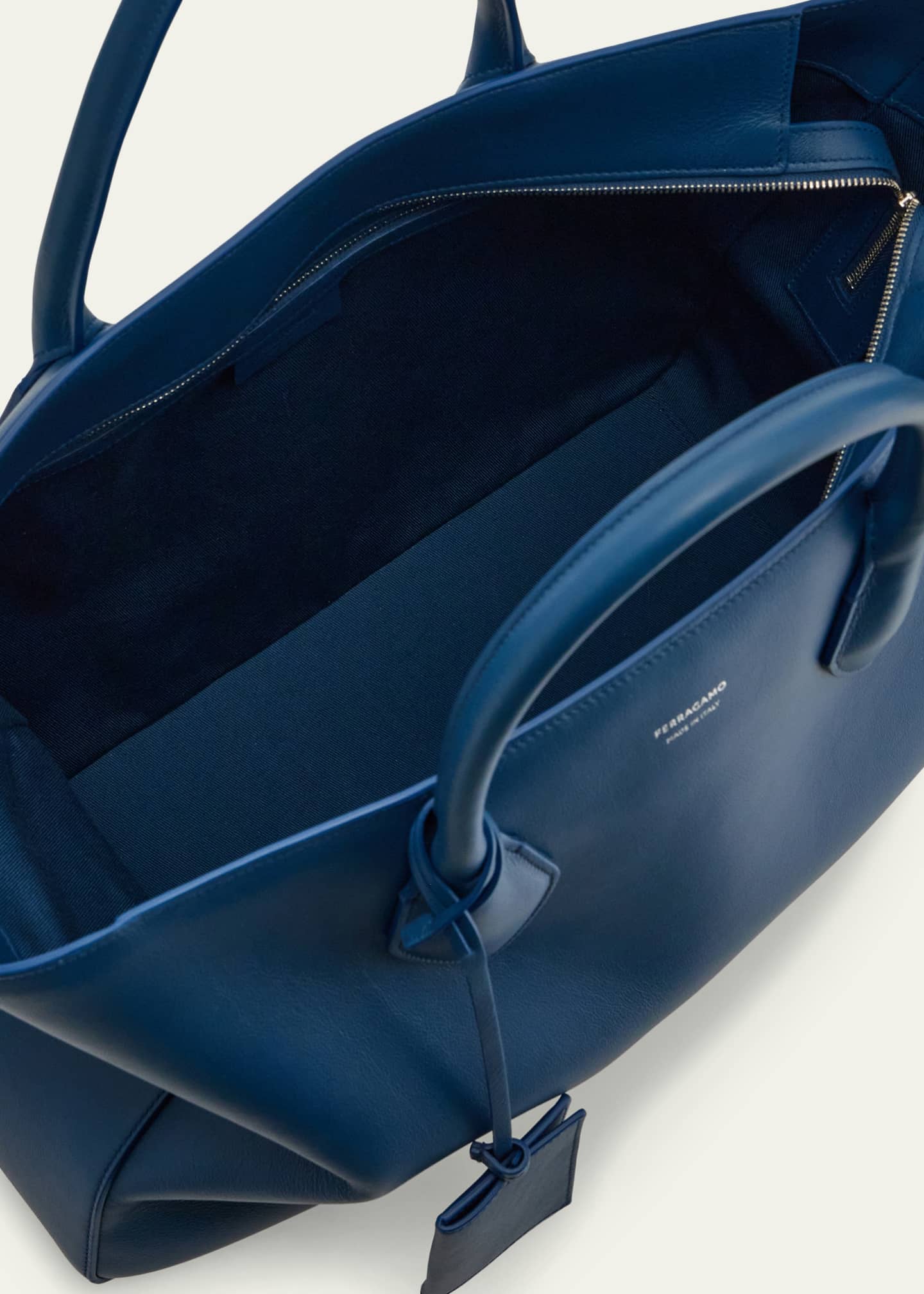 Ferragamo Men's Star Leather Tote Bag Image 4 of 5