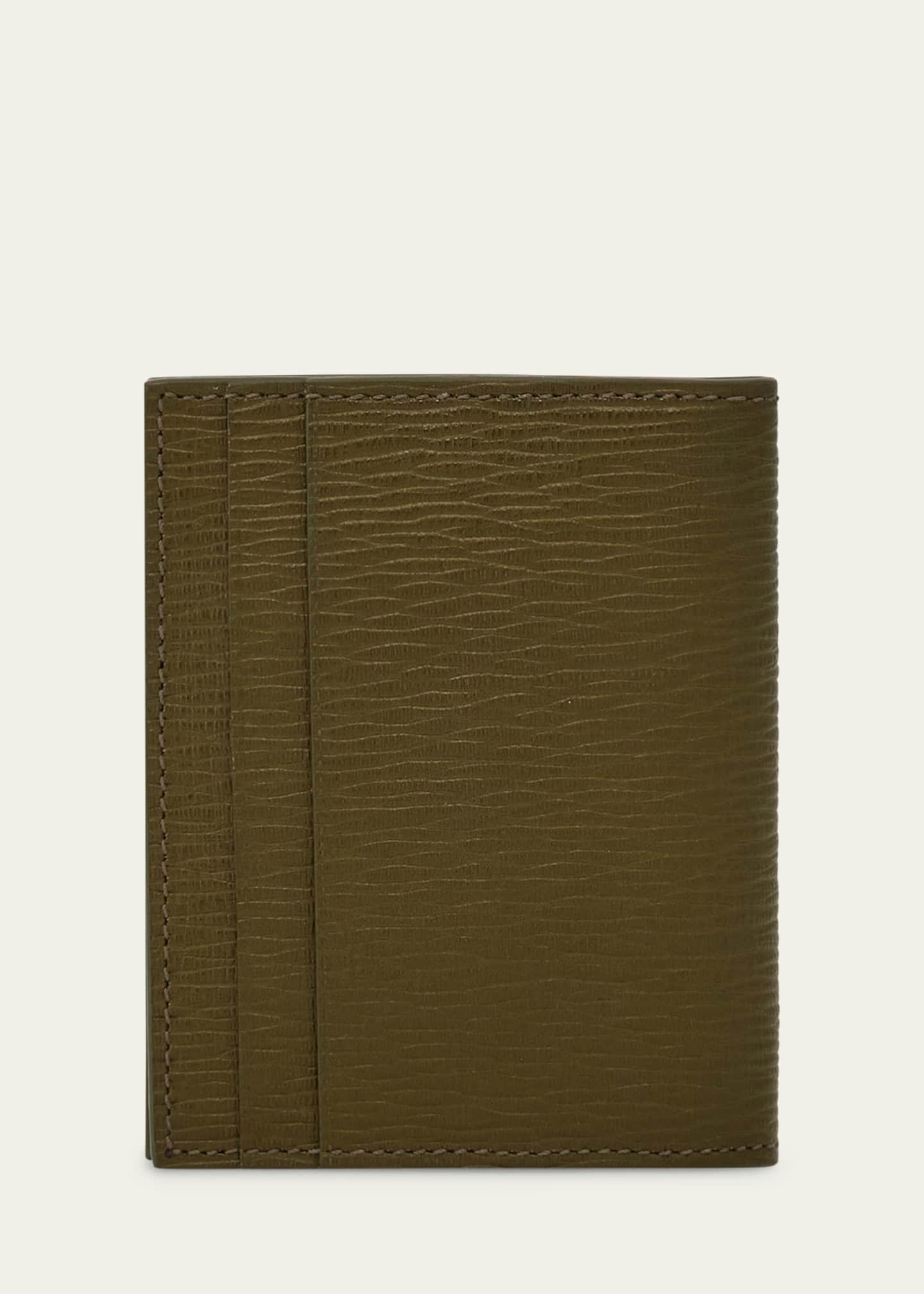 Ferragamo Men's Revival Leather Gancini Bifold Card Holder Image 3 of 3