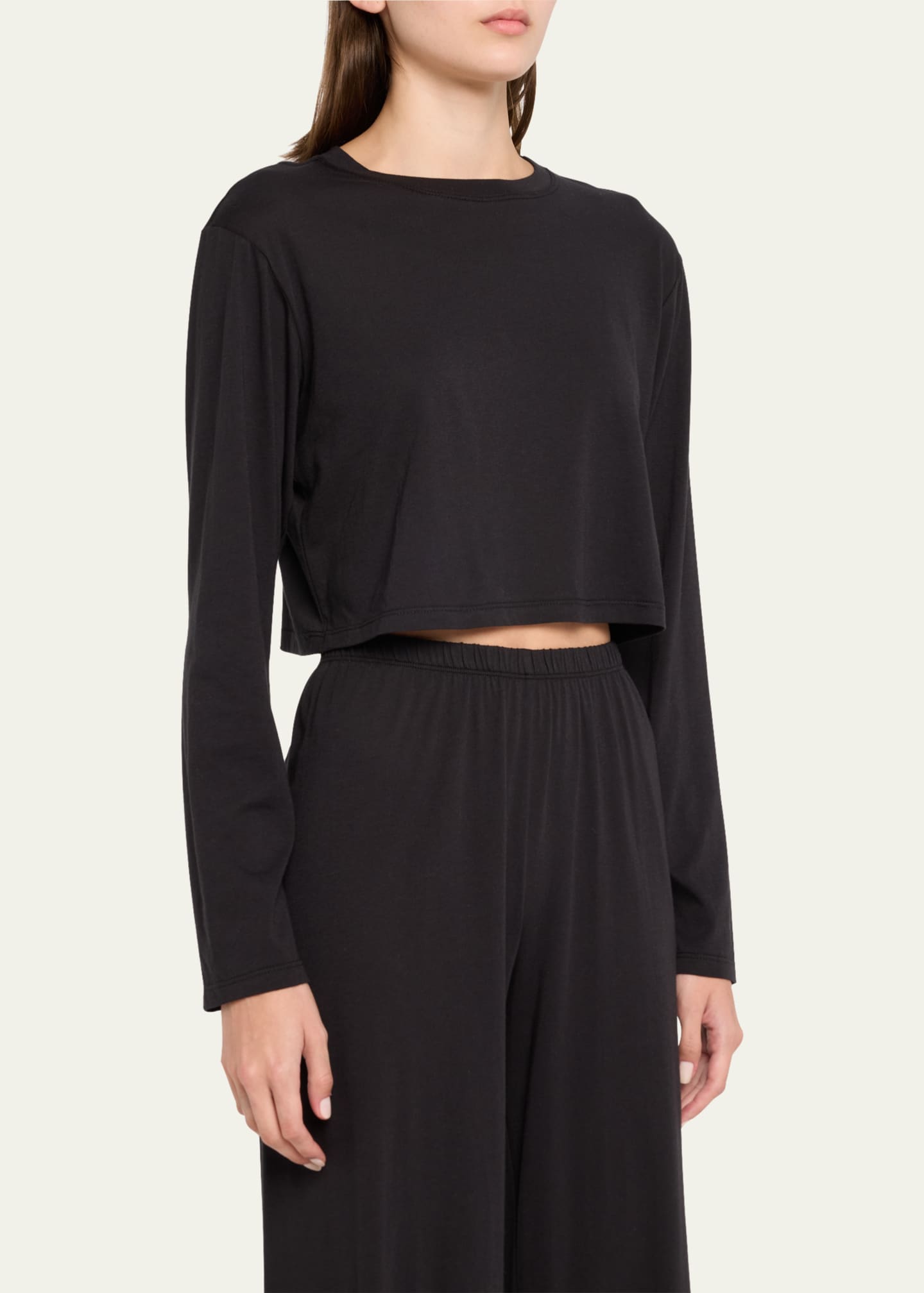 Andine Maeve Cropped Cotton T-Shirt Image 3 of 4