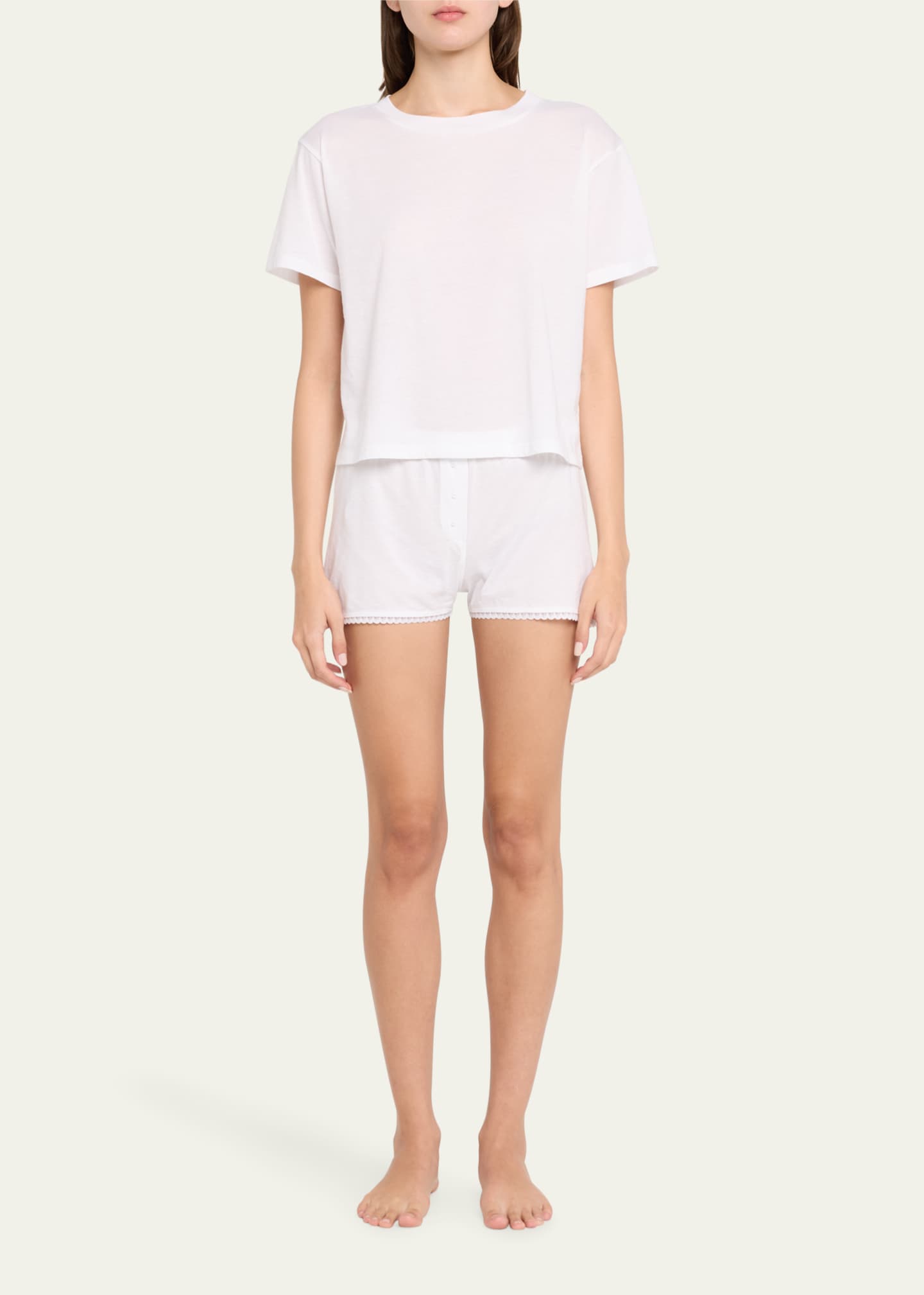 Andine Anji Lace-Trim Cotton Boxers Image 2 of 5