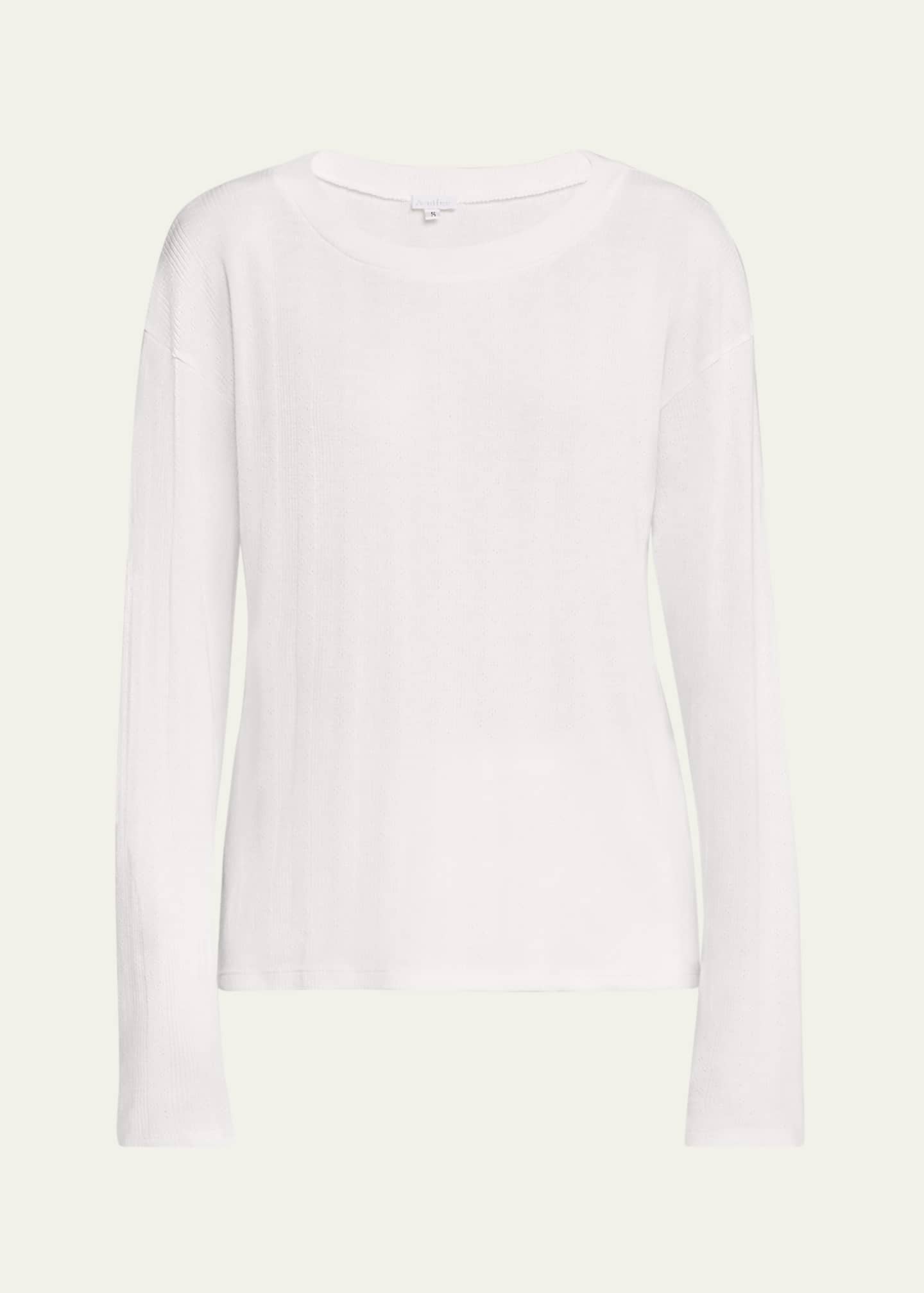 Andine London Long-Sleeve Pointelle T-Shirt Image 1 of 2