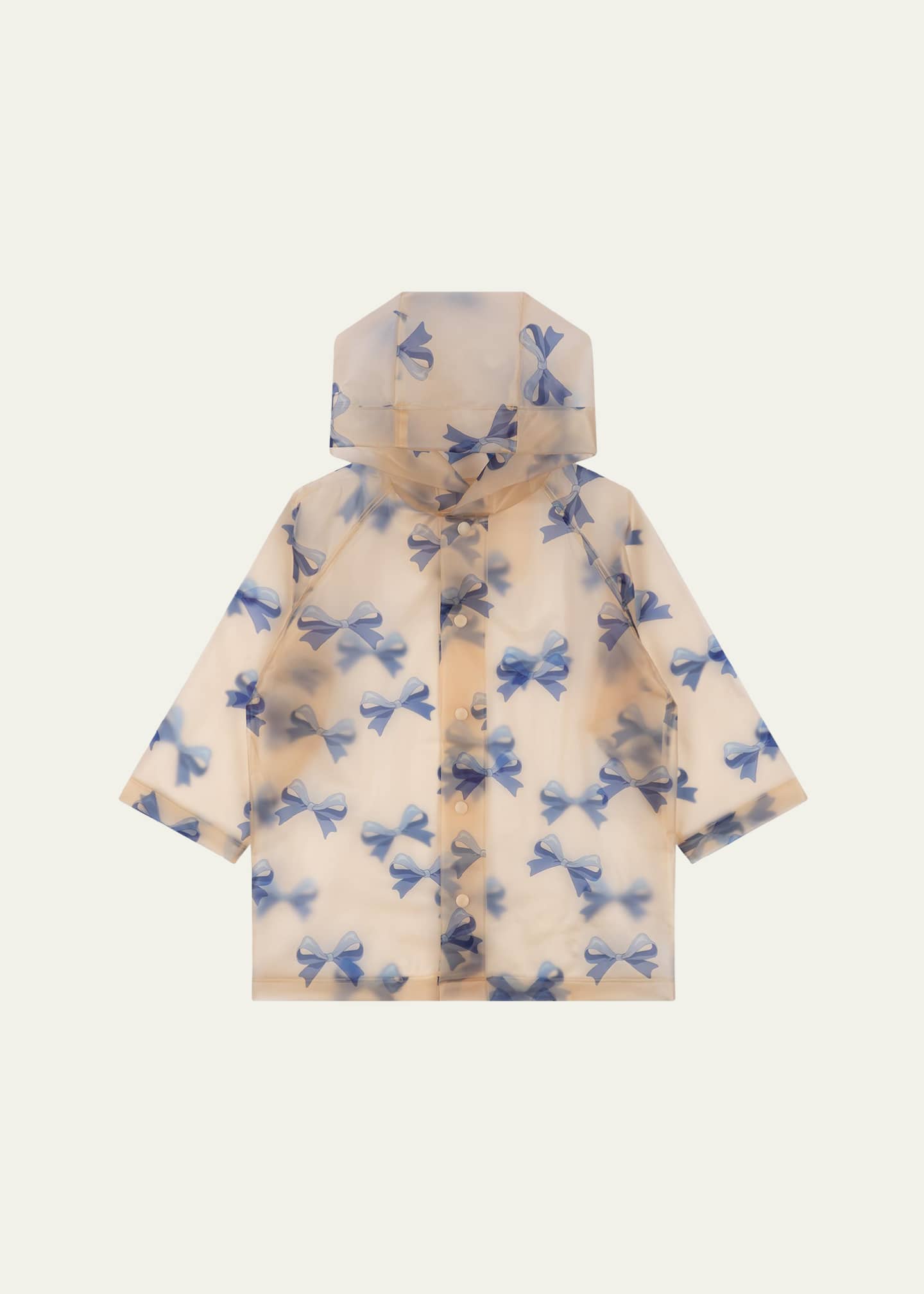 Konges Slojd Girl's Brume Ribbon-Print Raincoat, Size 18M-8 Image 1 of 3
