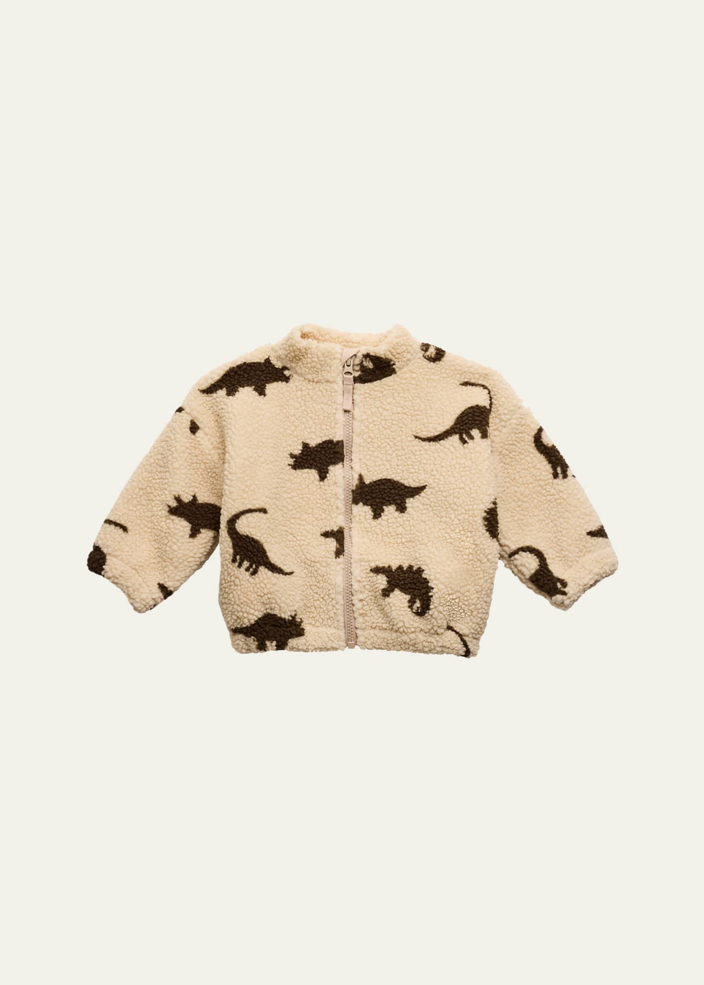 Konges Slojd Girl's Jody Cherry-Print Teddy Jacket, Size 9M-10 Image 1 of 3