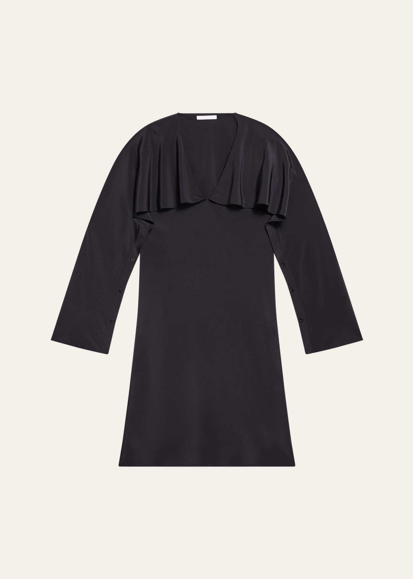 Helmut Lang Long-Sleeve Silk Scarf Dress Image 1 of 5
