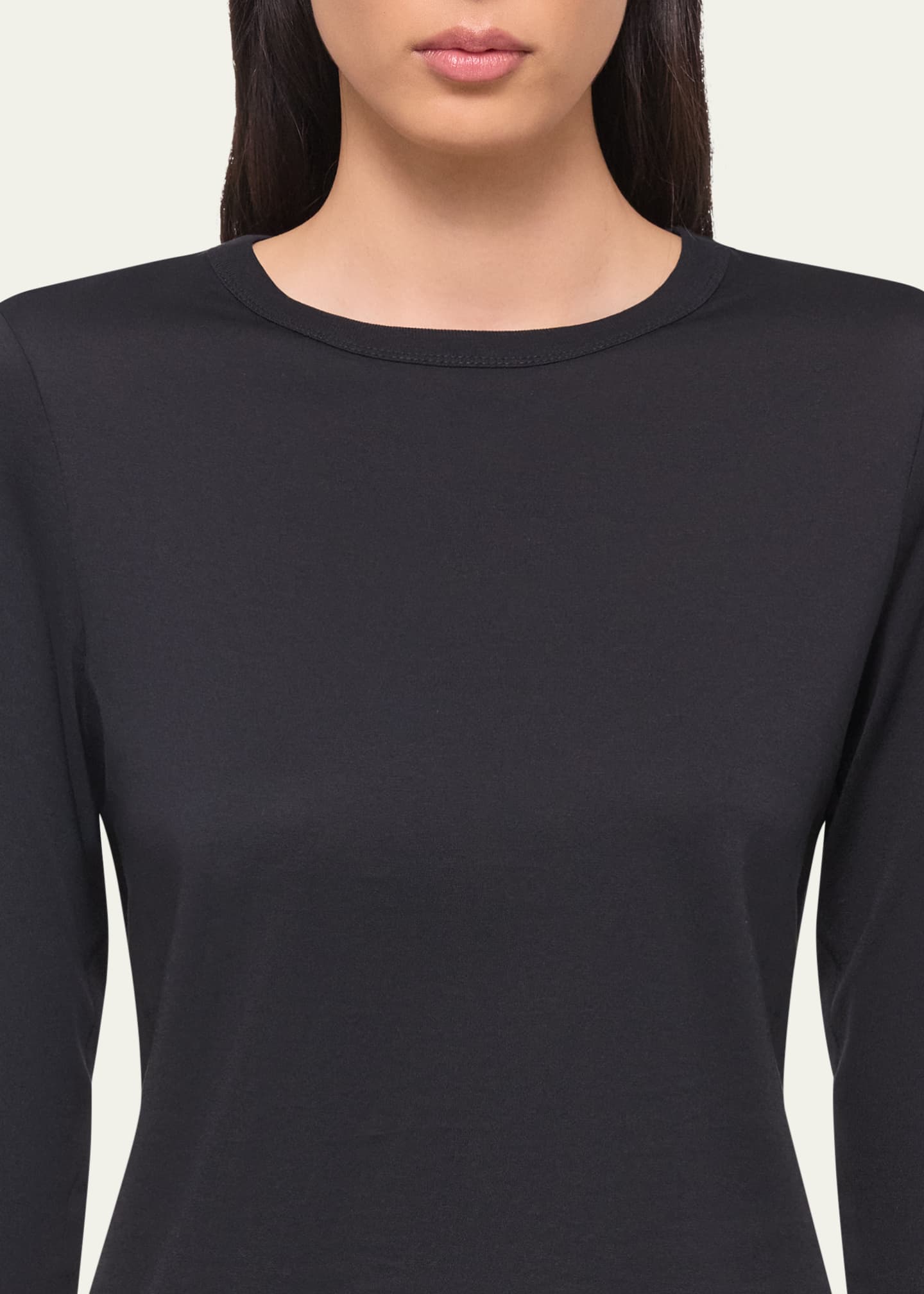 Helmut Lang Slim Long-Sleeve Logo Tee - Bergdorf Goodman