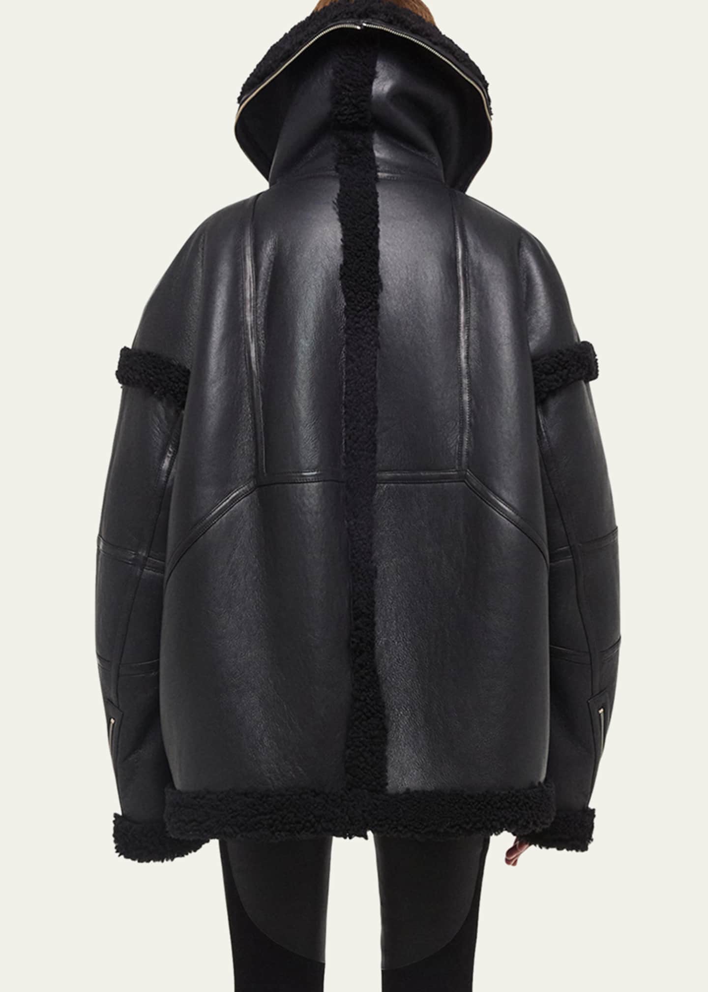 Helmut Lang Apex Leather Teddy Jacket Image 3 of 5