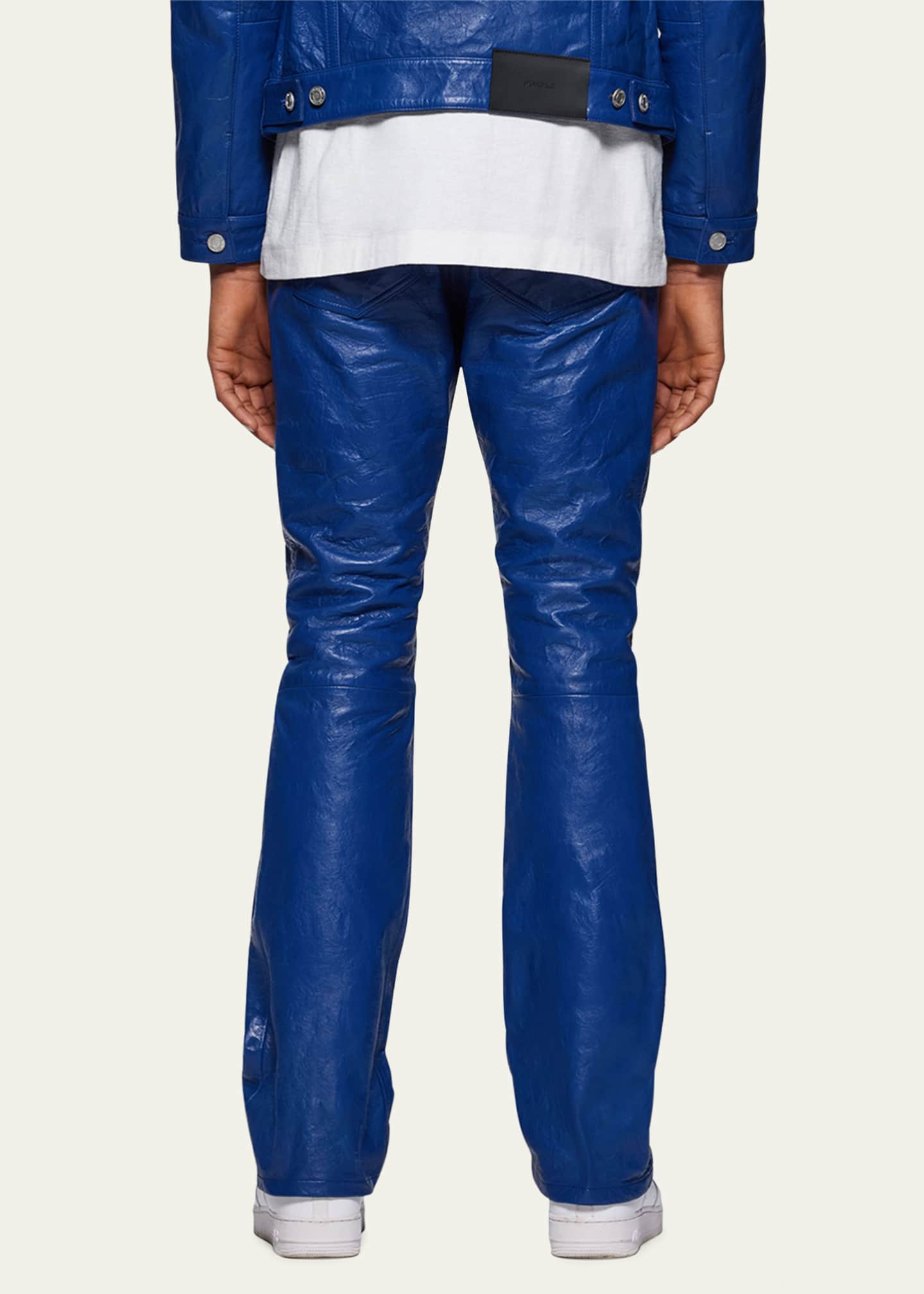 PURPLE Men's Relaxed Leather Pants Image 2 of 2