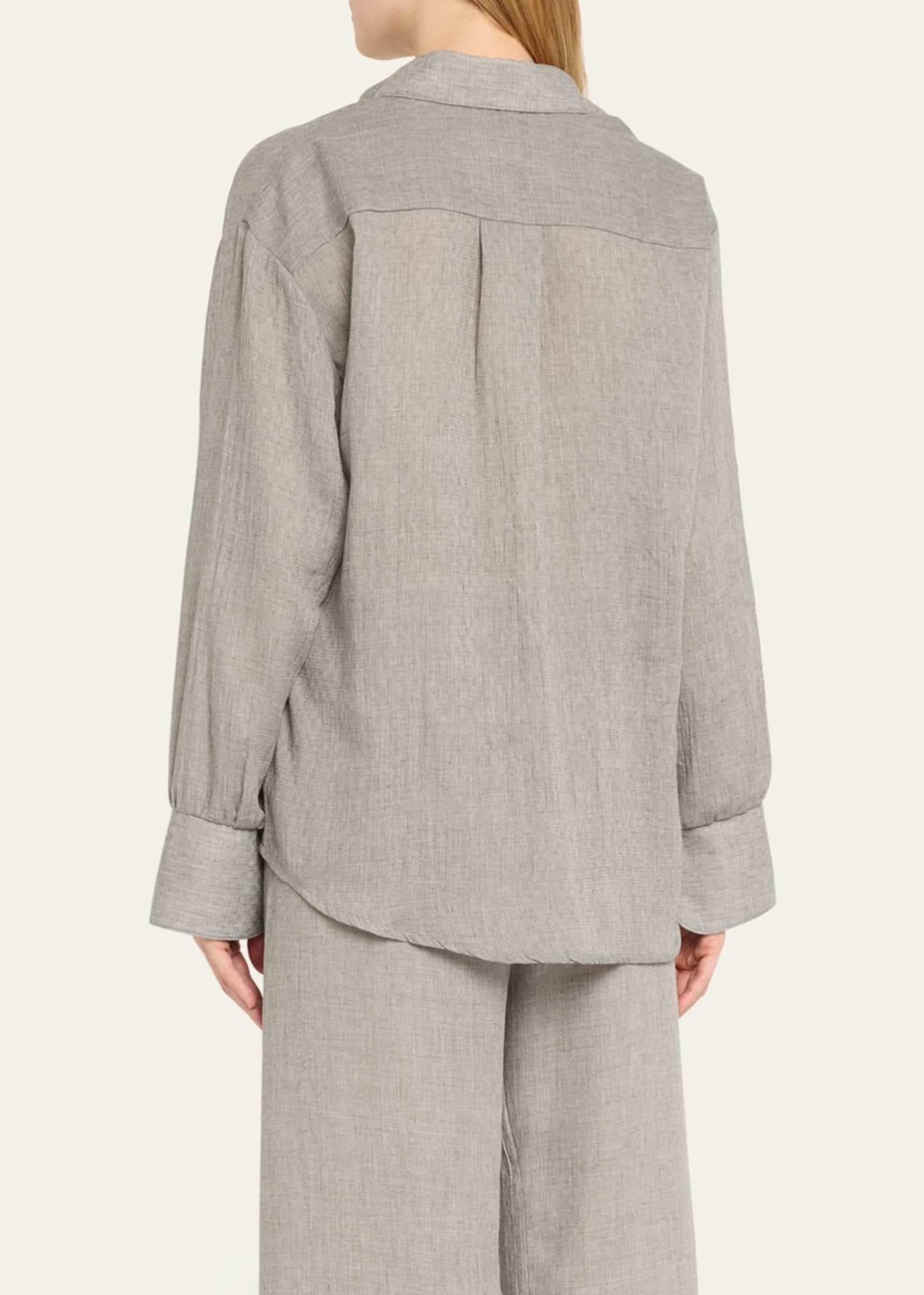 Andine Button-Down Gauze Blouse Image 3 of 4