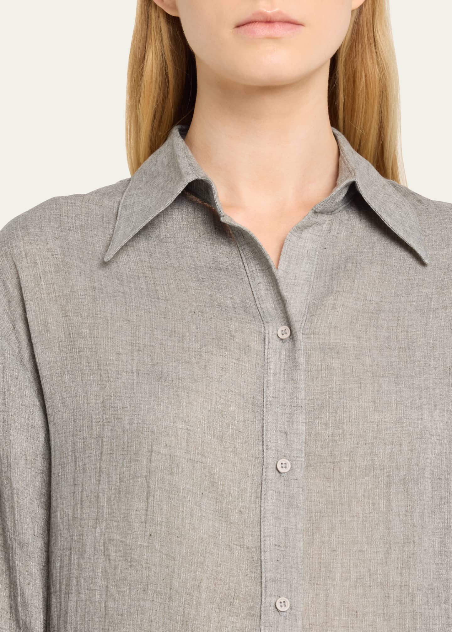 Andine Button-Down Gauze Blouse Image 4 of 4