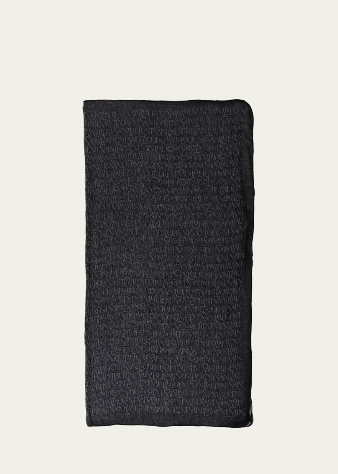 Saint Laurent Monogram Sheer Scarf Image 1 of 3