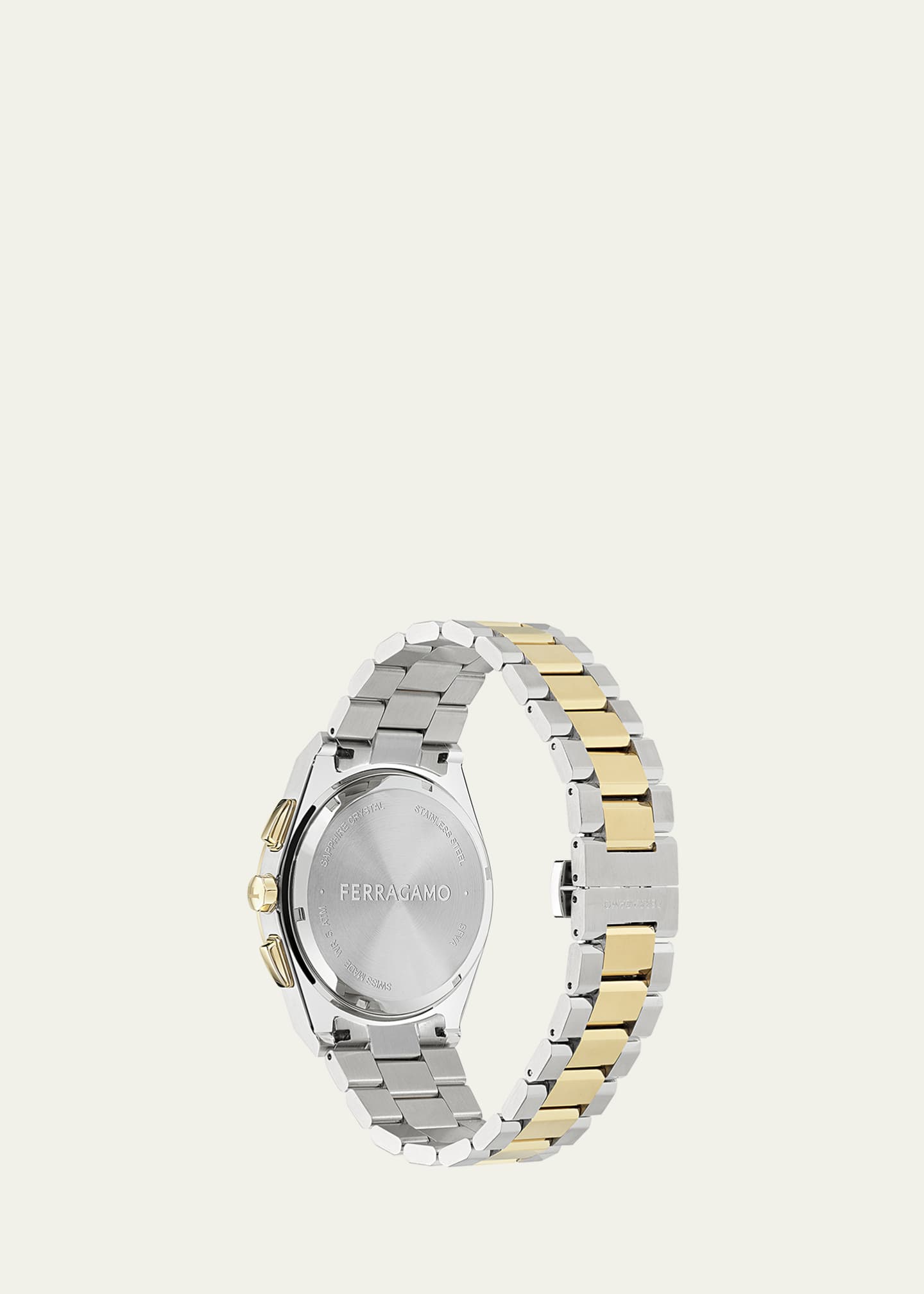 Ferragamo Men's Vega Upper East Chrono Two-Tone Bracelet Watch, 42mm Image 2 of 4