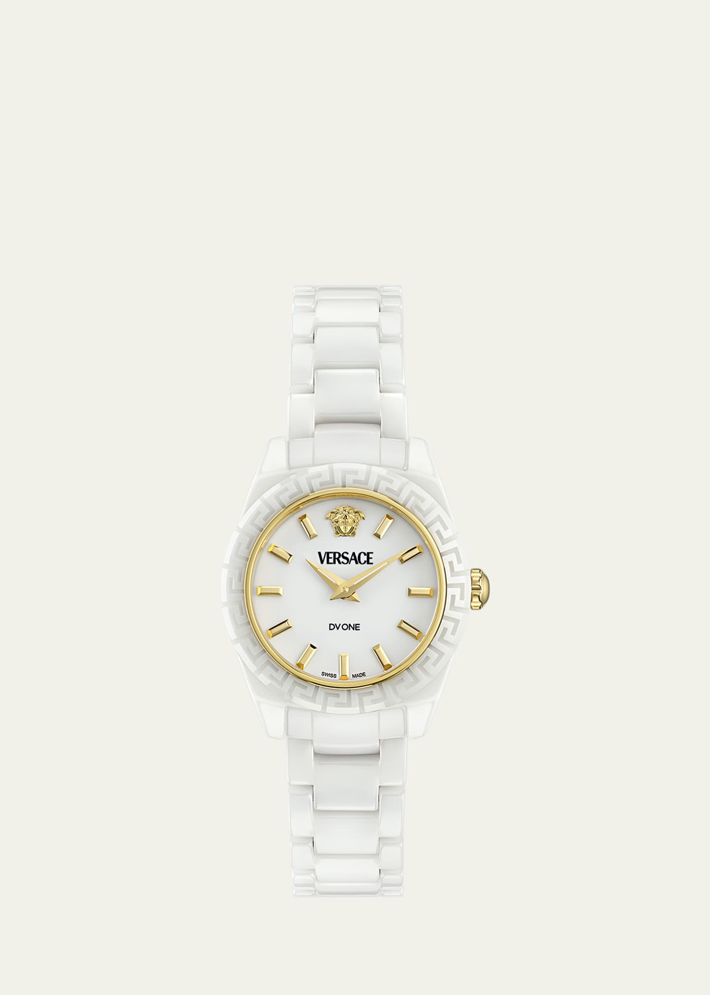 Versace 28mm DV One Watch with Bracelet Strap, White Image 1 of 4