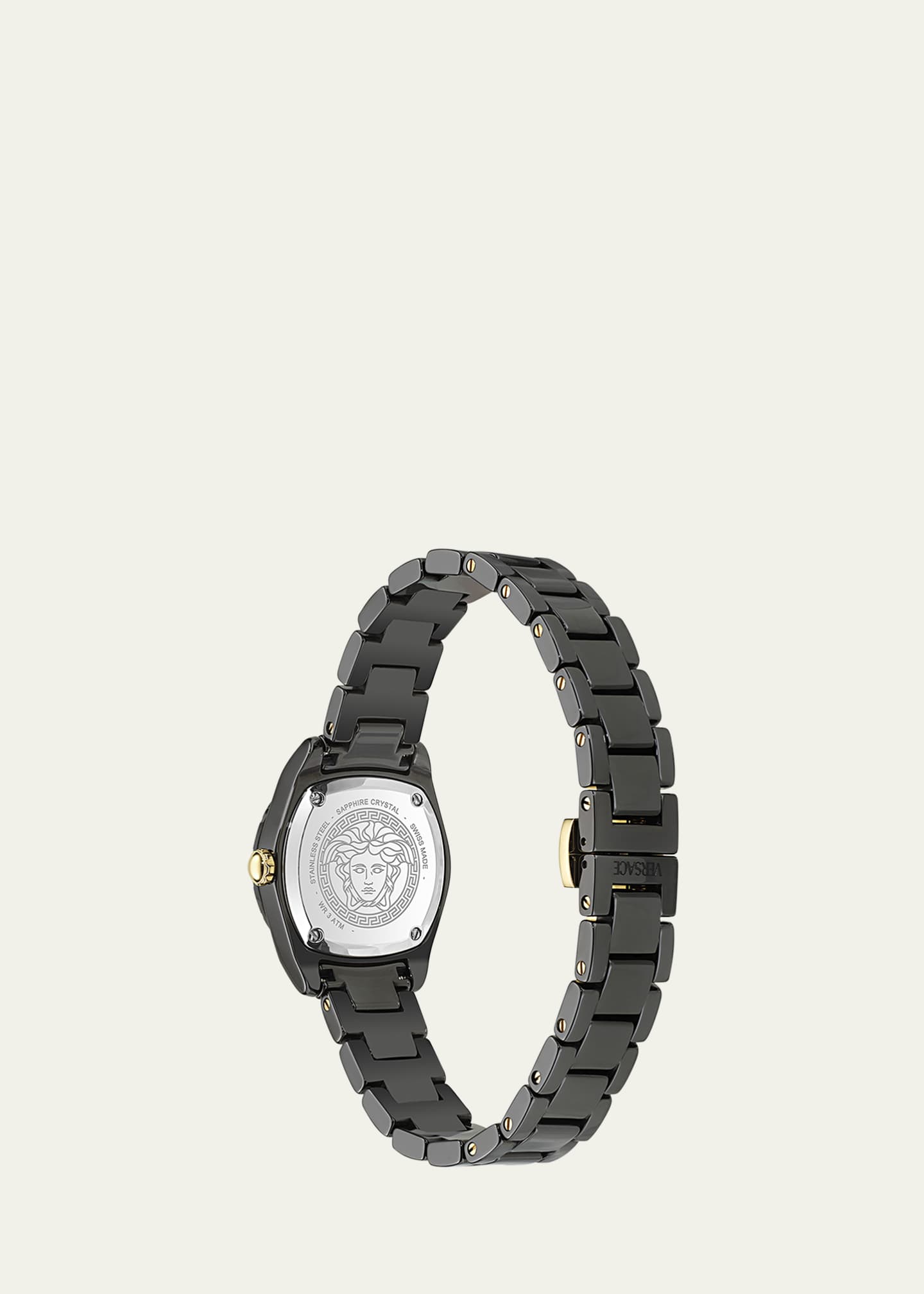 Versace 28mm DV One Watch with Bracelet Strap, Black Image 4 of 5