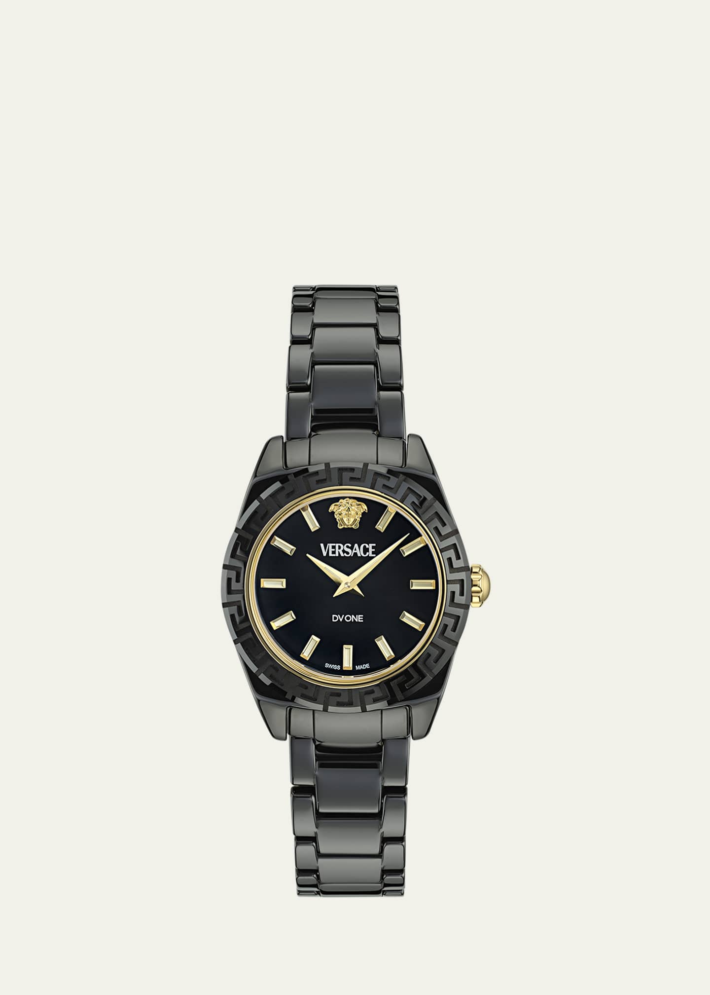 Versace 28mm DV One Watch with Bracelet Strap, Black Image 1 of 5