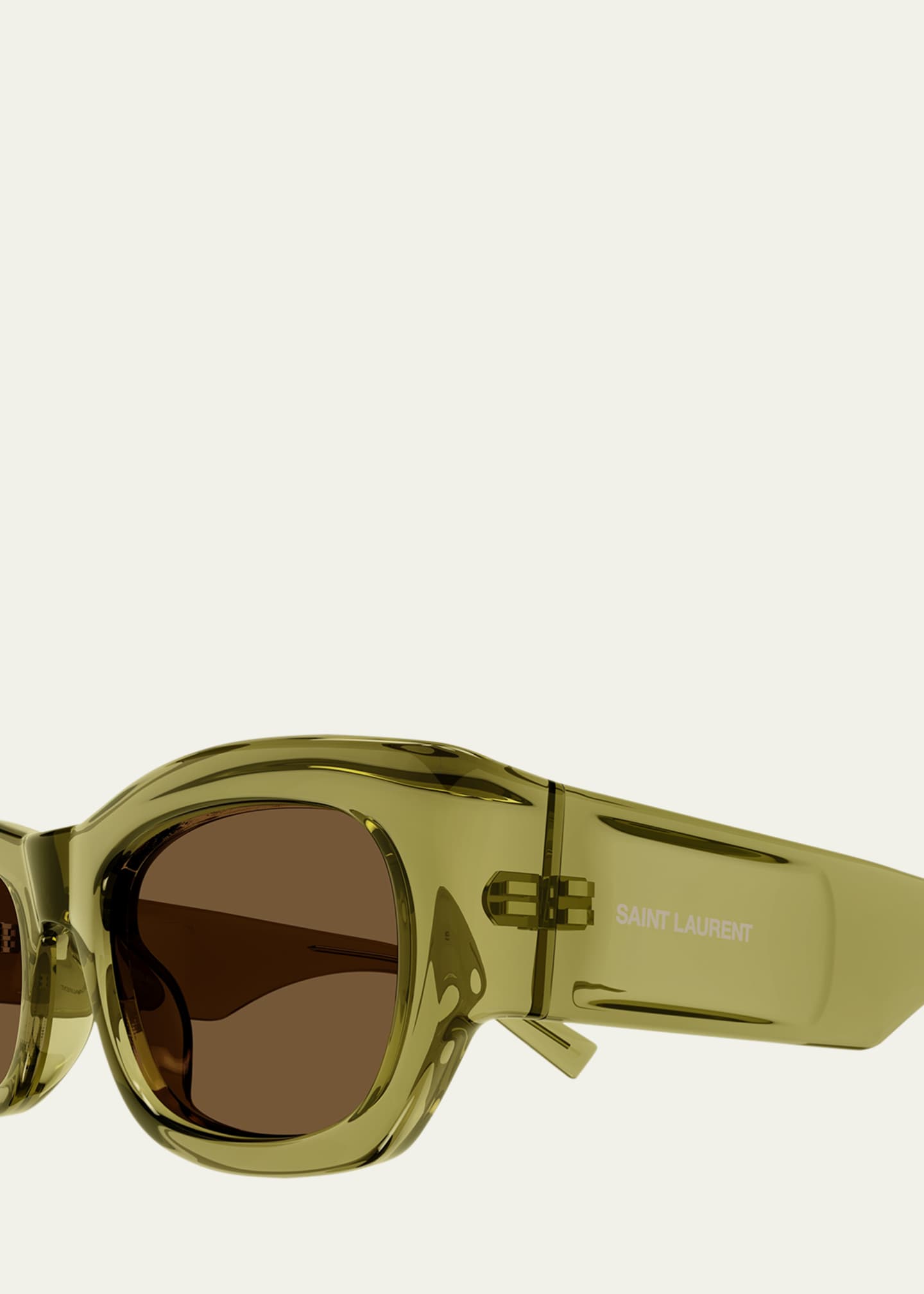 Saint Laurent Plastic Rectangle Sunglasses Image 3 of 3