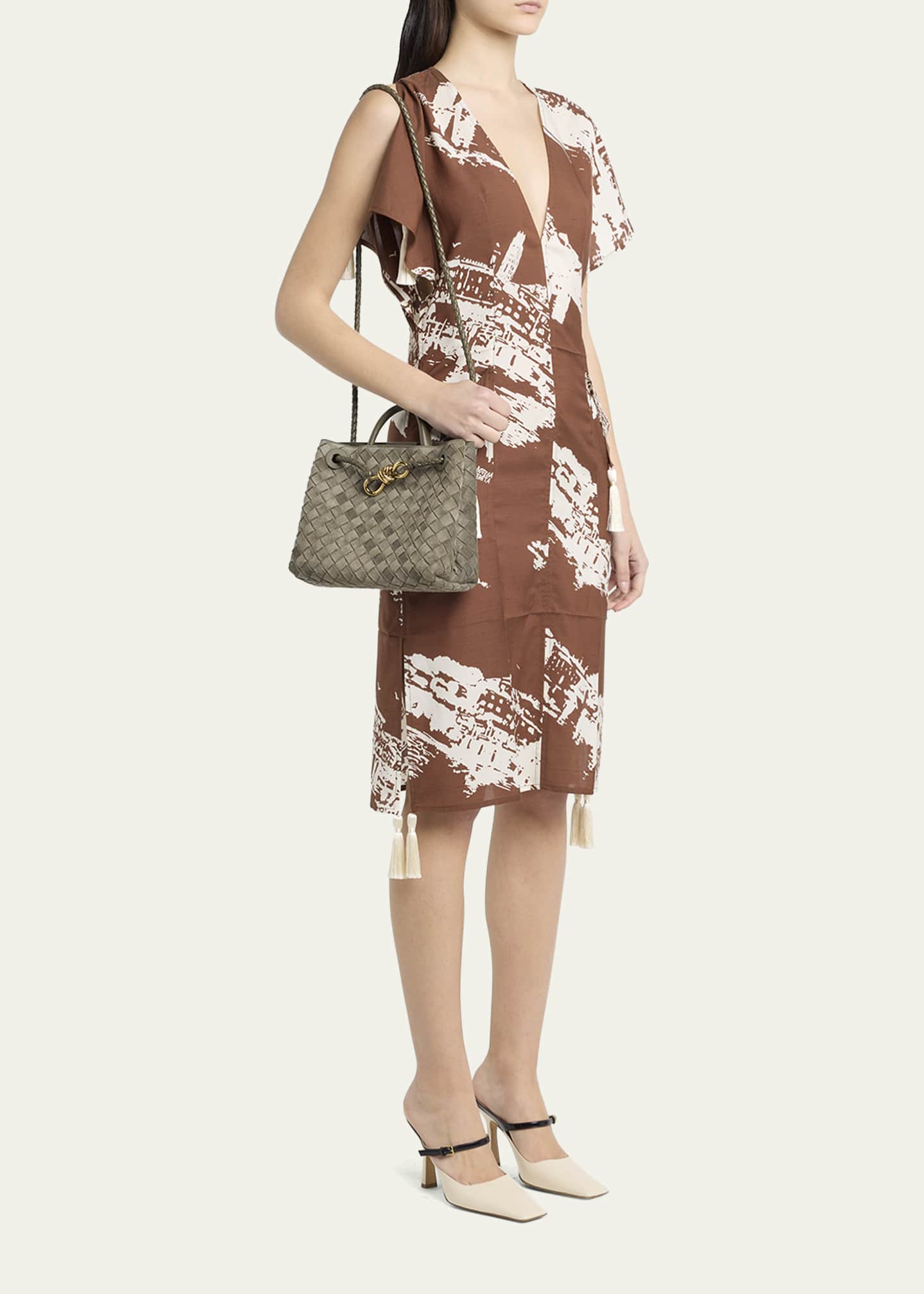 Bottega Veneta Small Andiamo Suede Tote Bag Image 5 of 6