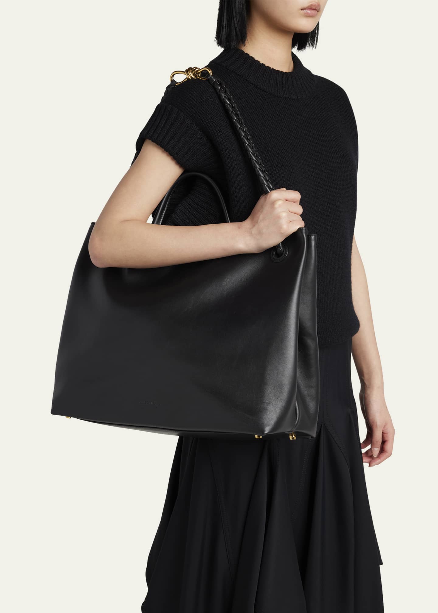 Bottega Veneta Andiamo Large Leather Tote Bag Image 2 of 5