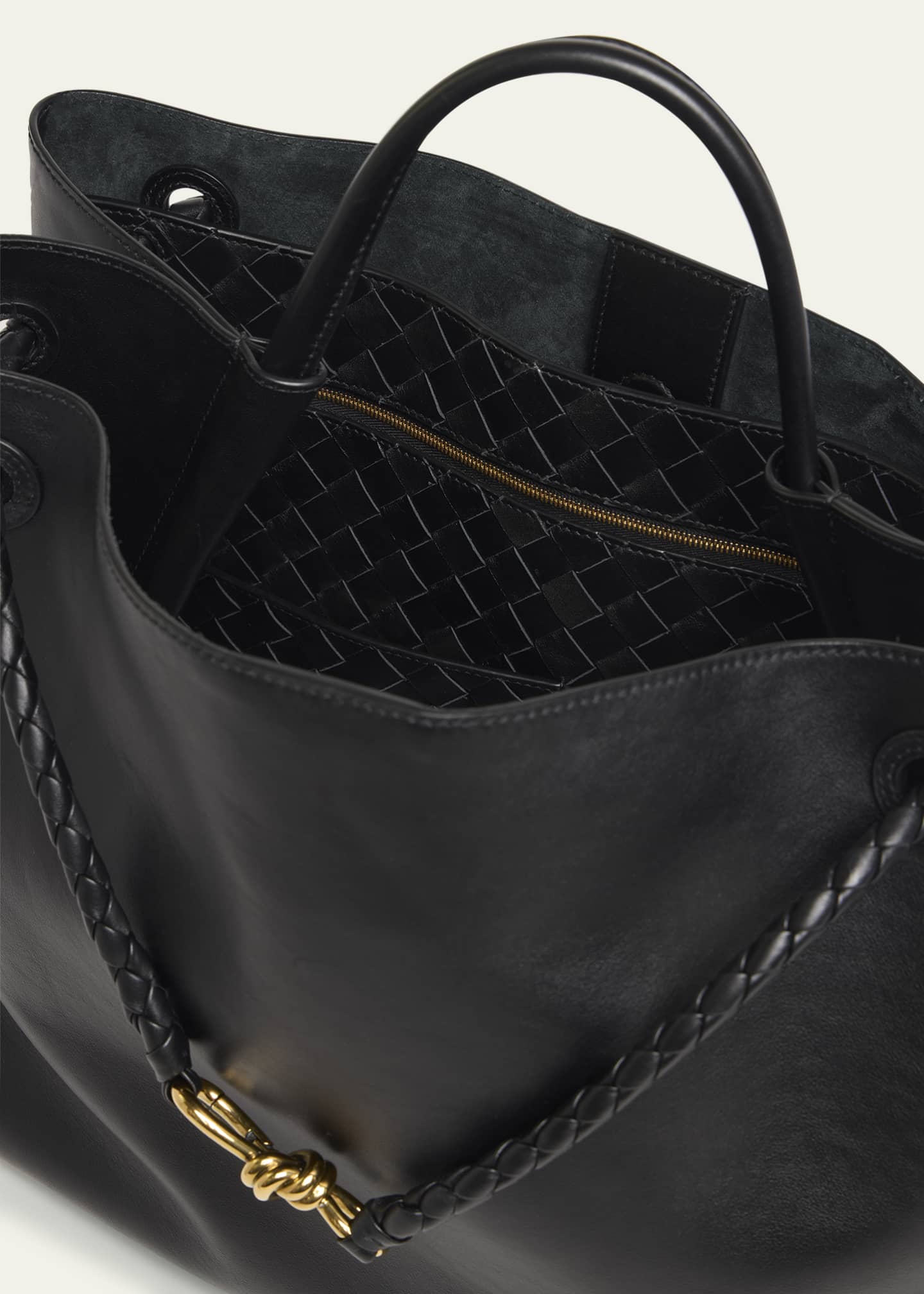 Bottega Veneta Andiamo Large Leather Tote Bag Image 4 of 5