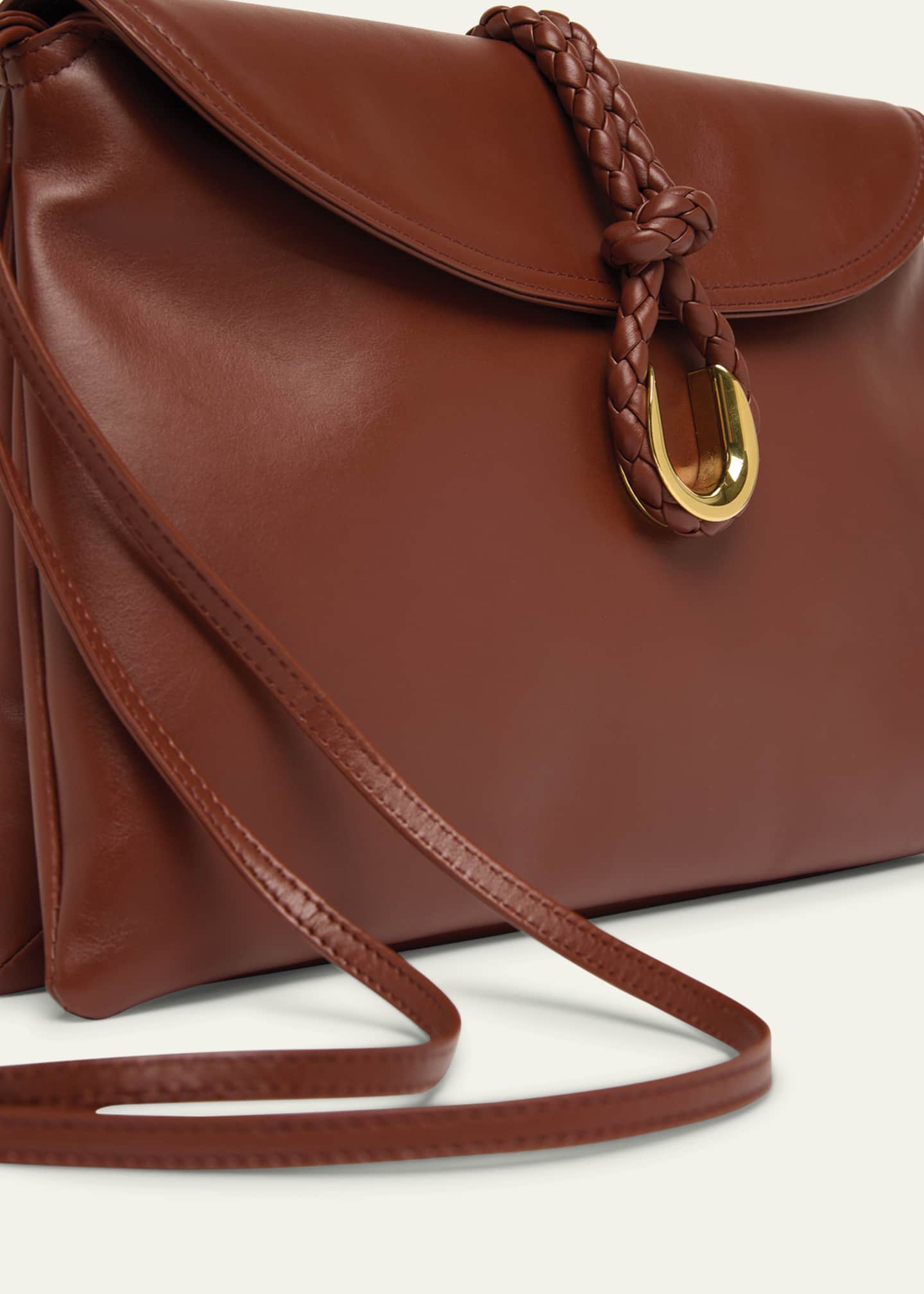 Bottega Veneta Liberta Medium Flap Leather Crossbody Bag Image 6 of 6