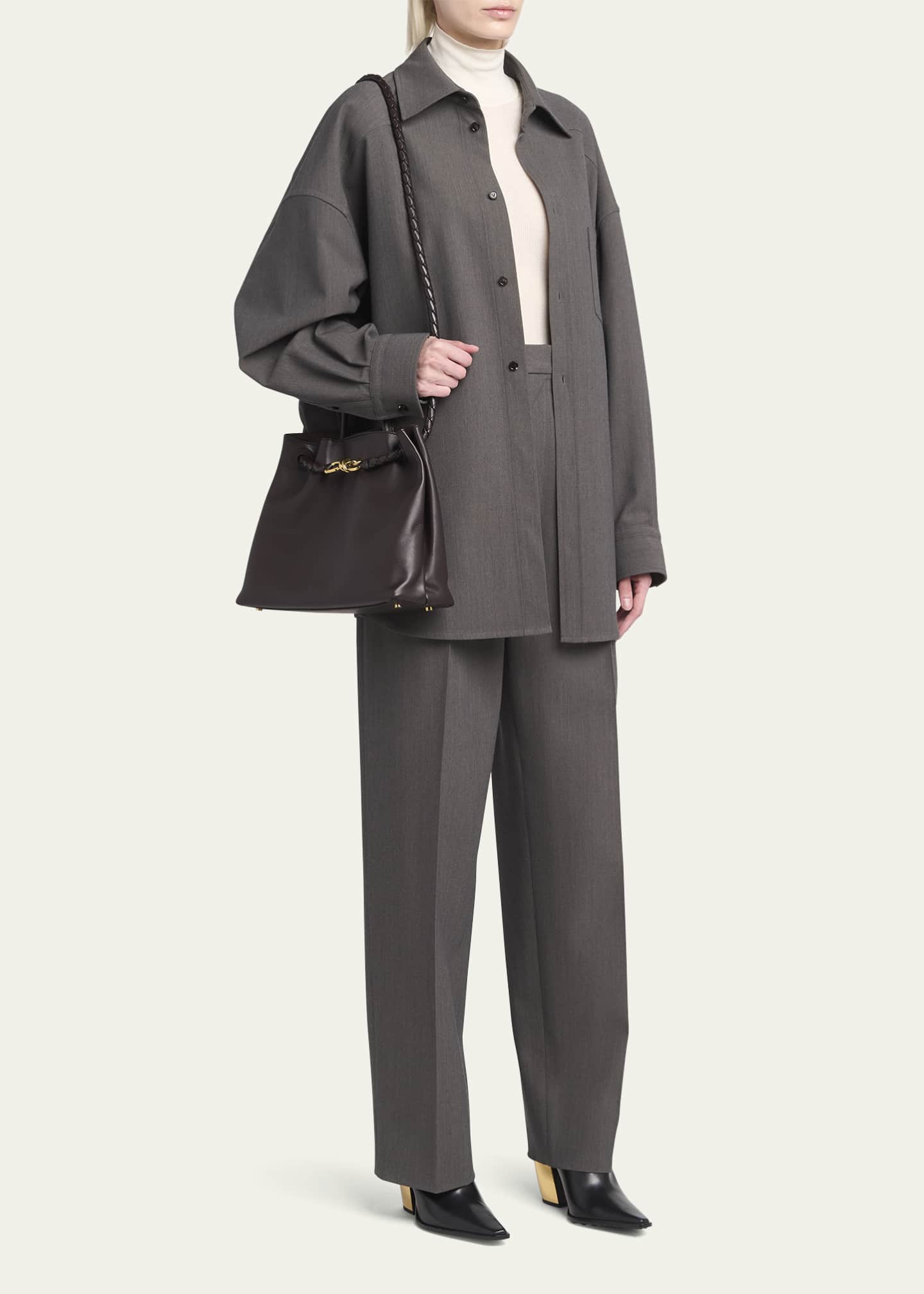 Bottega Veneta Andiamo Medium Leather Tote Bag Image 5 of 6