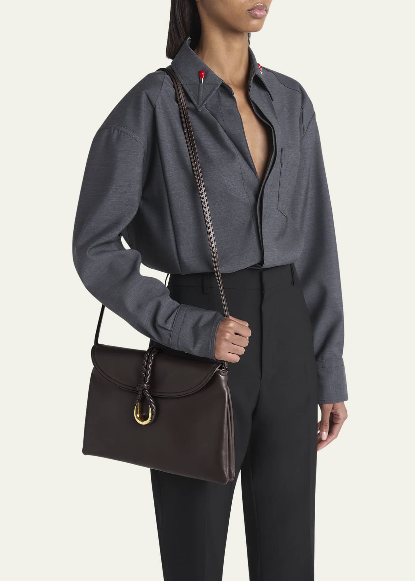 Bottega Veneta Small Liberta Double Flap Crossbody Bag Image 2 of 6