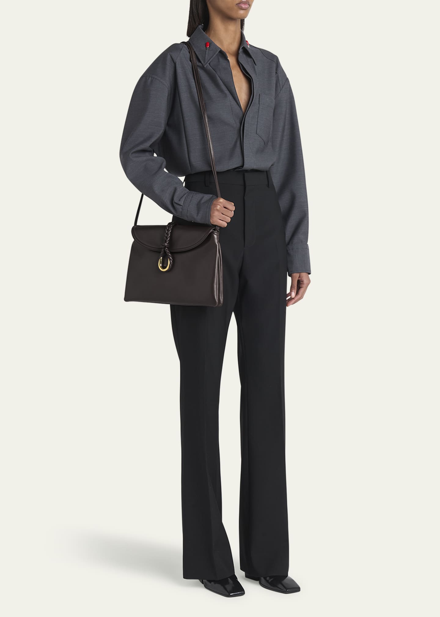 Bottega Veneta Small Liberta Double Flap Crossbody Bag Image 5 of 6