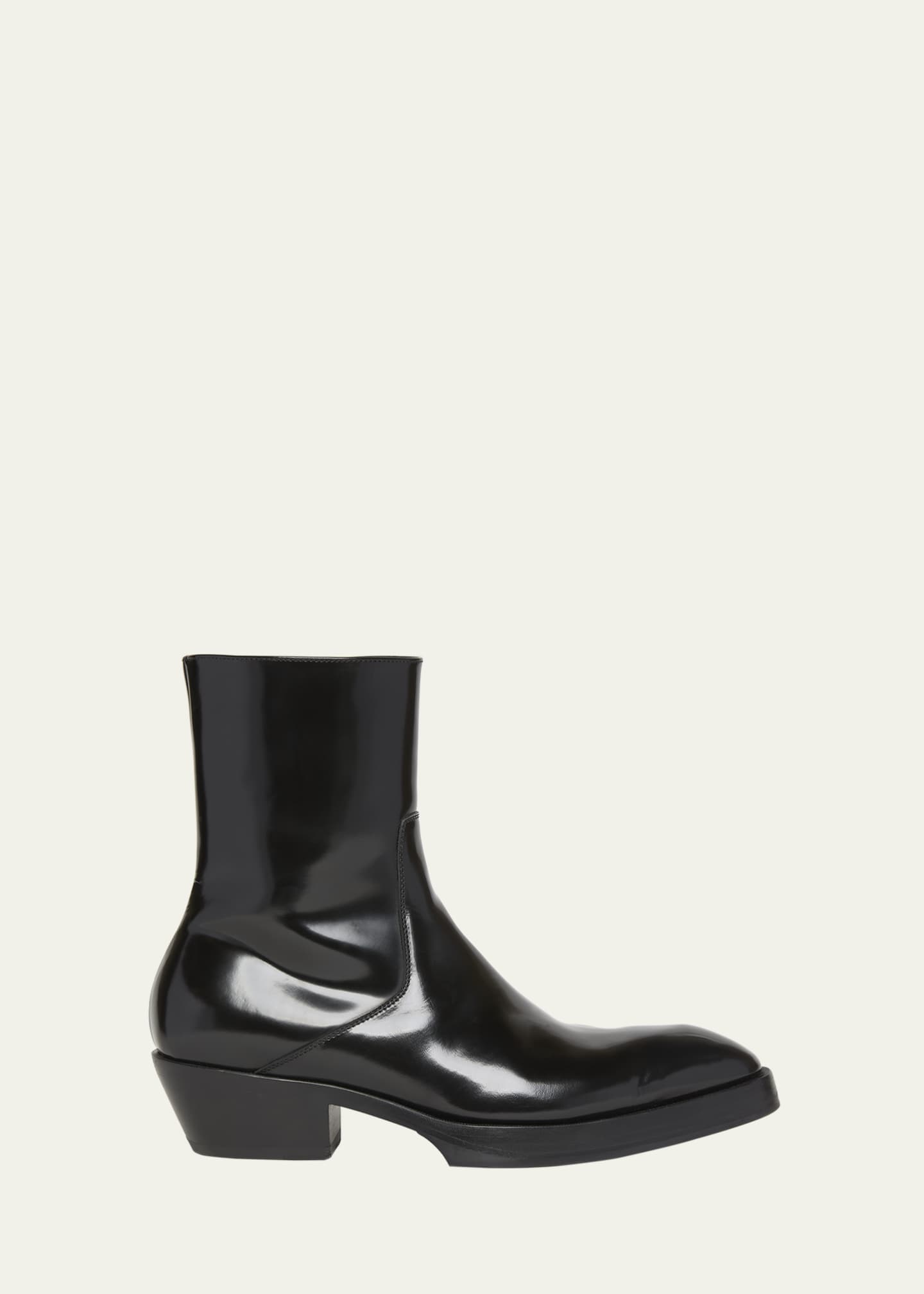 Bottega Veneta Men s Dalton Cuban Heel Zip Ankle Boots Bergdorf Goodman