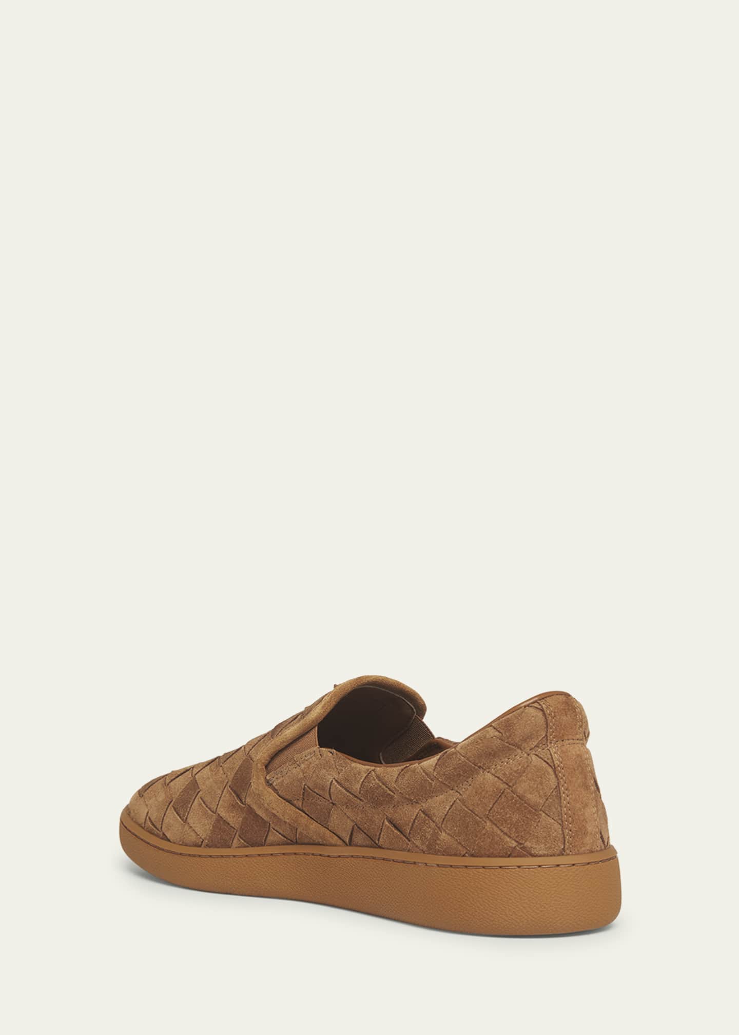 Bottega Veneta Men's Sawyer Intrecciato Suede Slip-On Sneakers Image 4 of 5