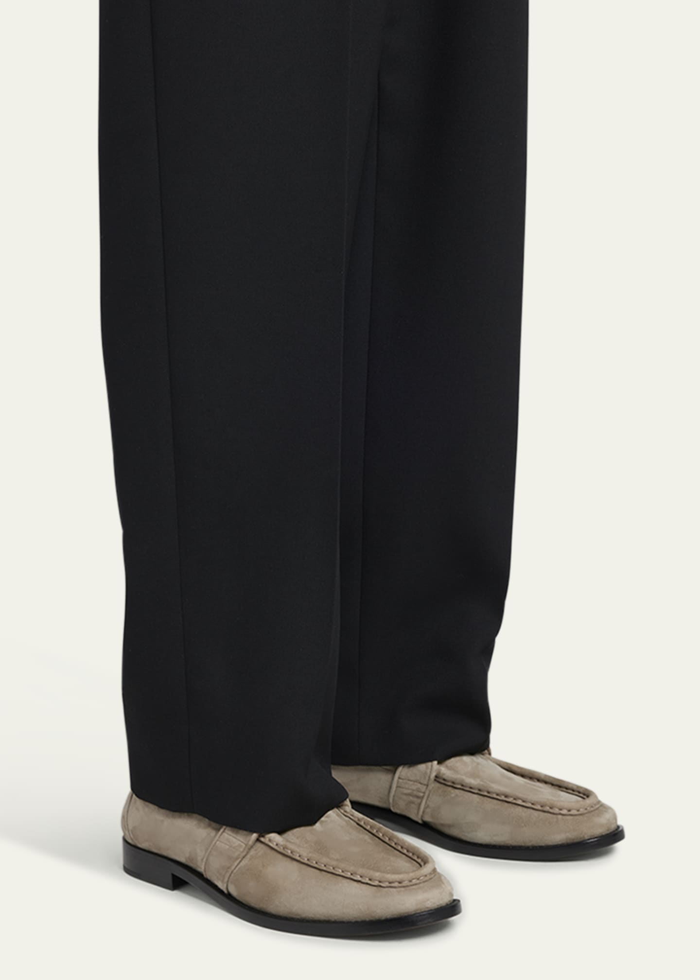 Bottega Veneta Men's Astaire Suede Knot Loafers Image 2 of 6