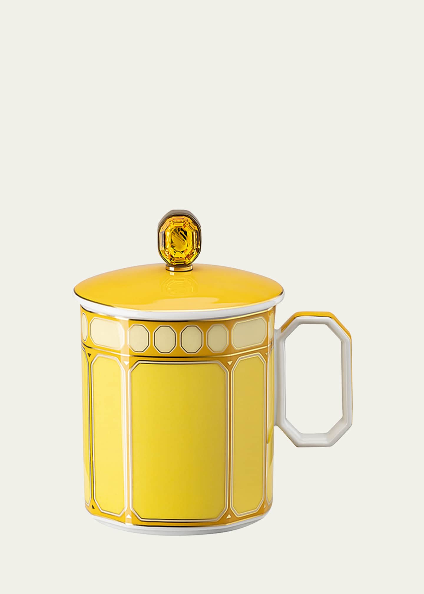 SWAROVSKI Signum Mug with Lid, Jonquil Yellow
