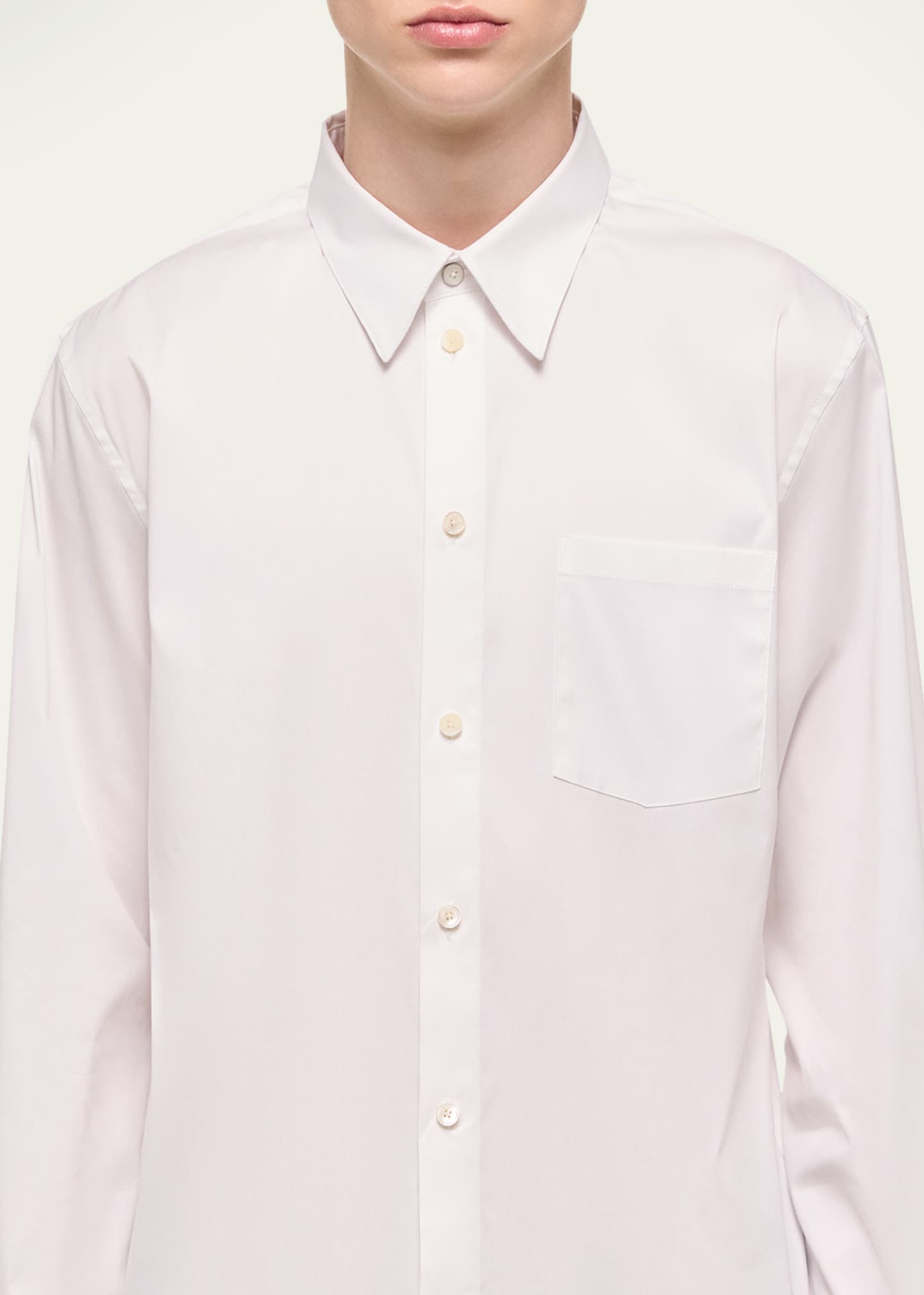 Helmut Lang Men's Solid Sport Shirt Image 5 of 5