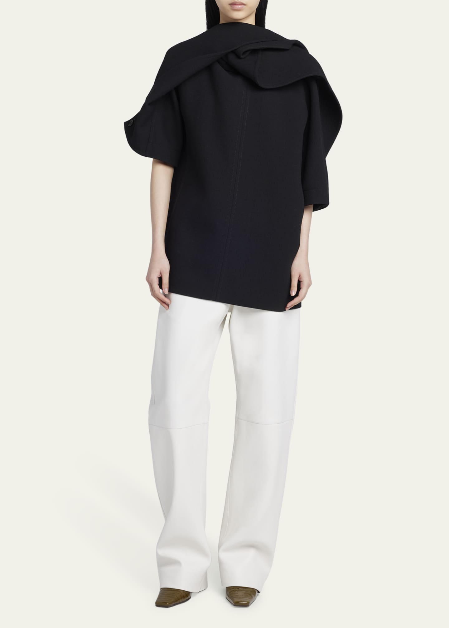 Bottega Veneta Light Double Wool Crepe Top Image 2 of 5