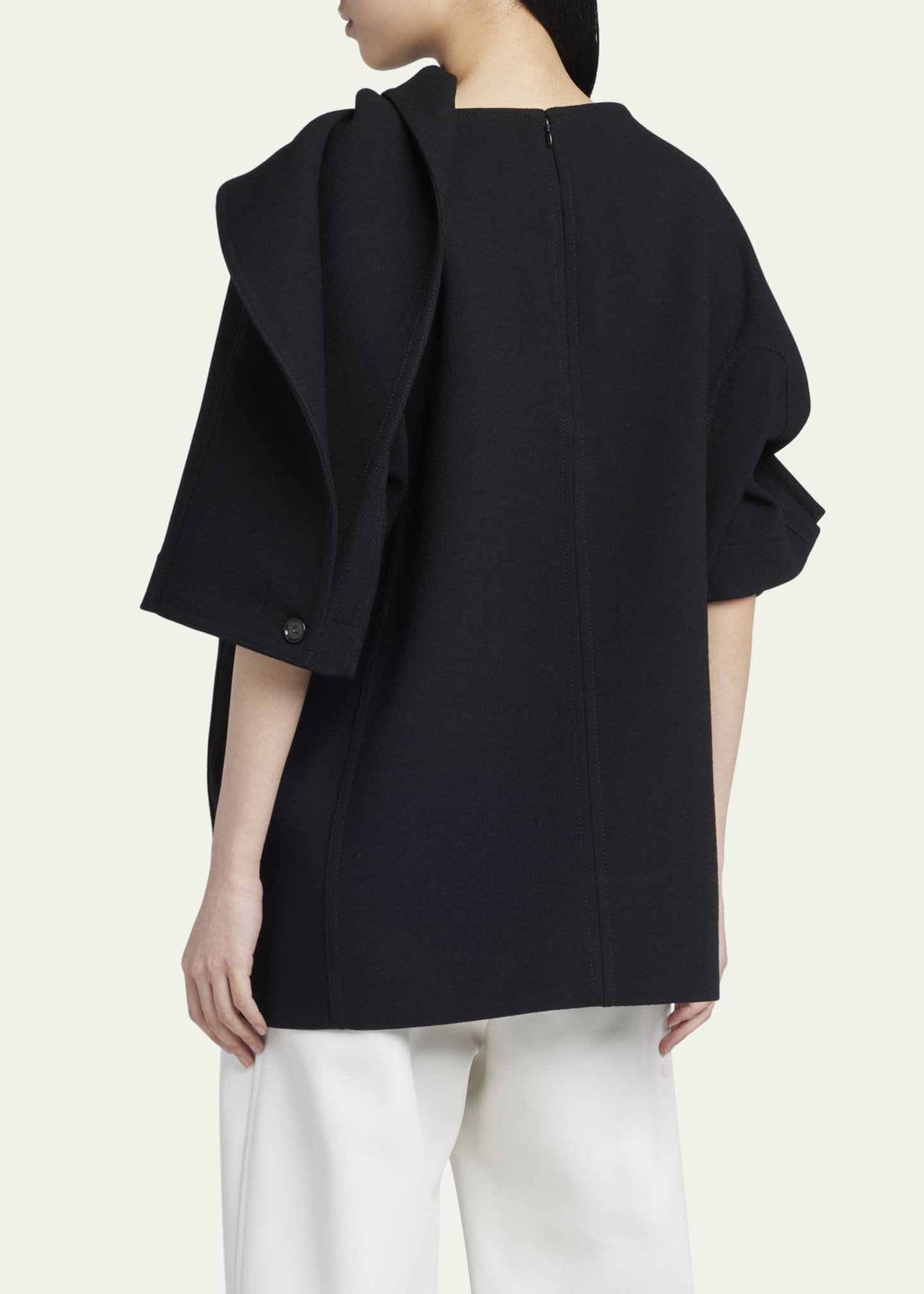 Bottega Veneta Light Double Wool Crepe Top Image 3 of 5