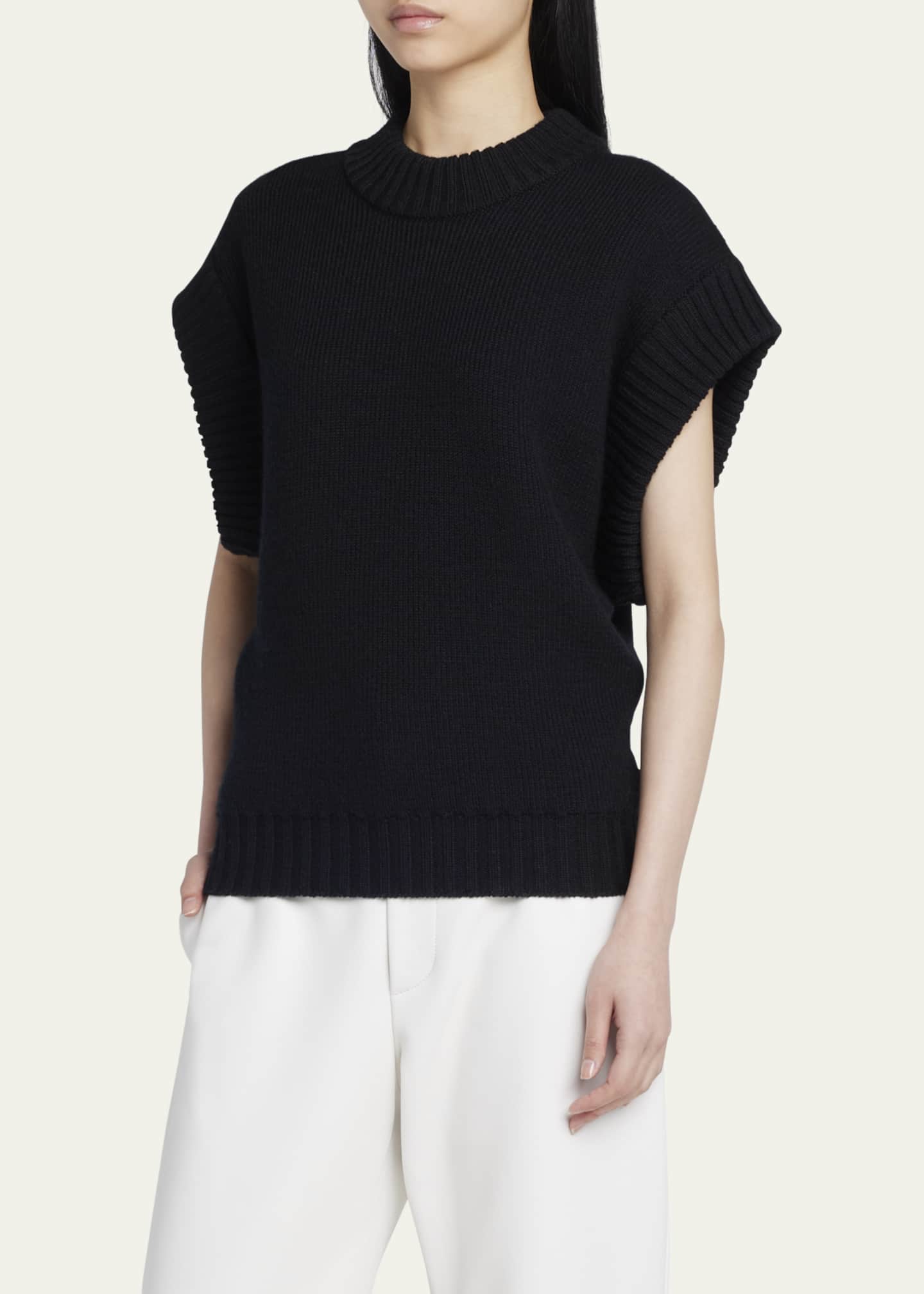 Bottega Veneta Short Sleeve Wool Sweater - Bergdorf Goodman
